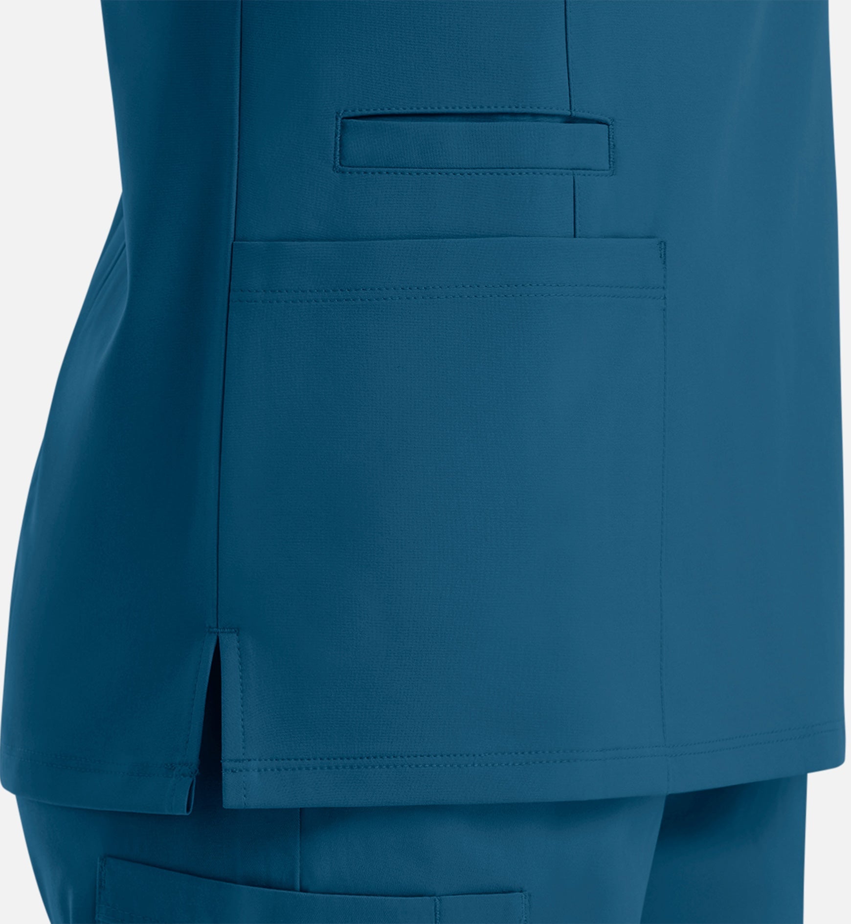 Momentum 5001 Women's Double V-Neck Top Caribbean Blue