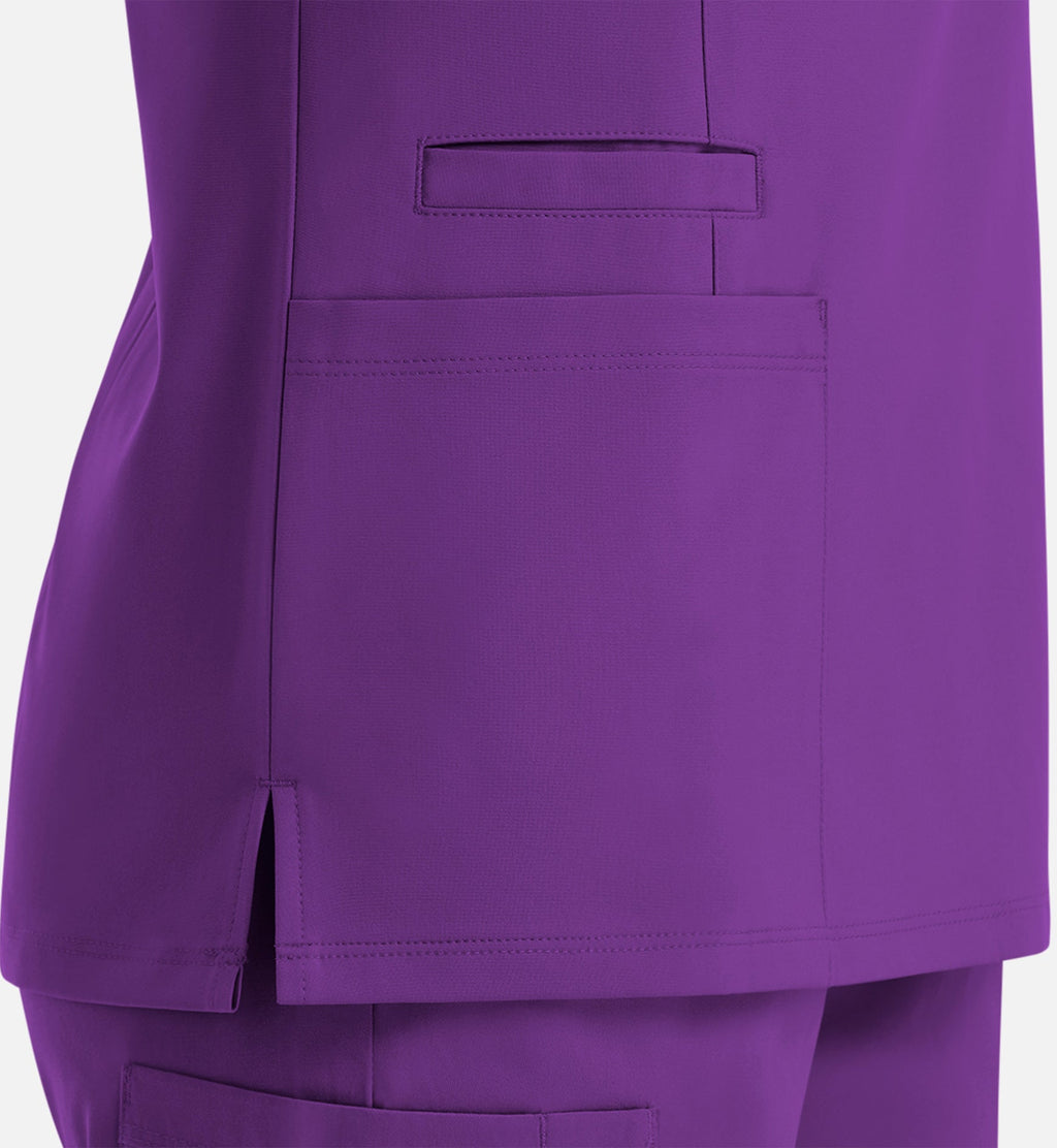 Momentum 5001 Women's Double V-Neck Top Eggplant