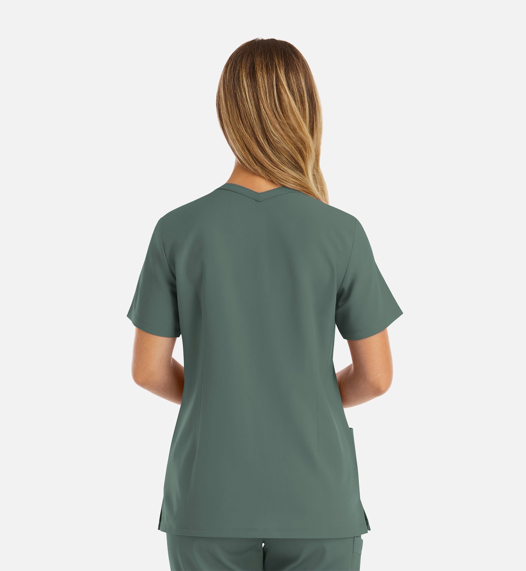 Momentum 5001 Women's Double V-Neck Top Moss