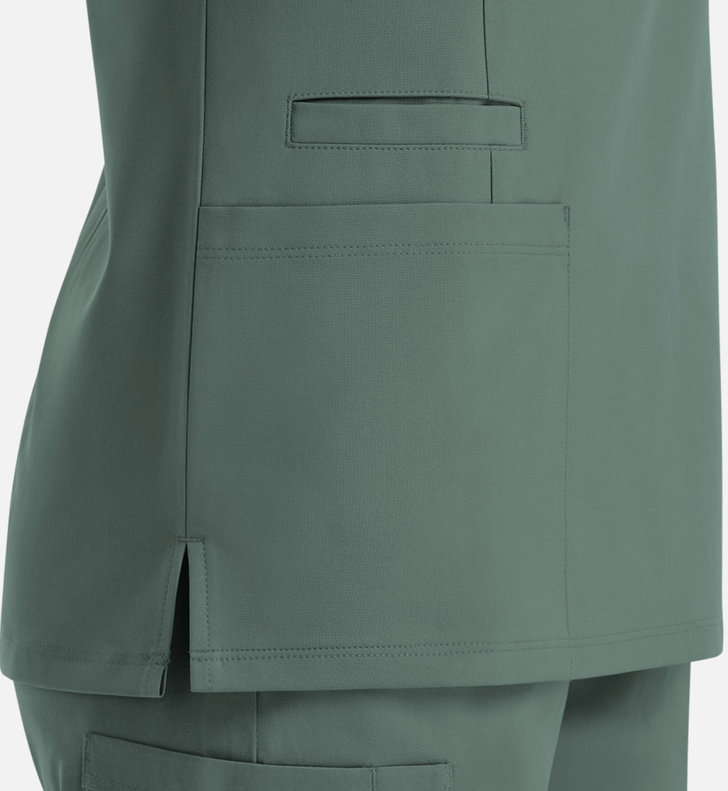 Momentum 5001 Women's Double V-Neck Top Moss