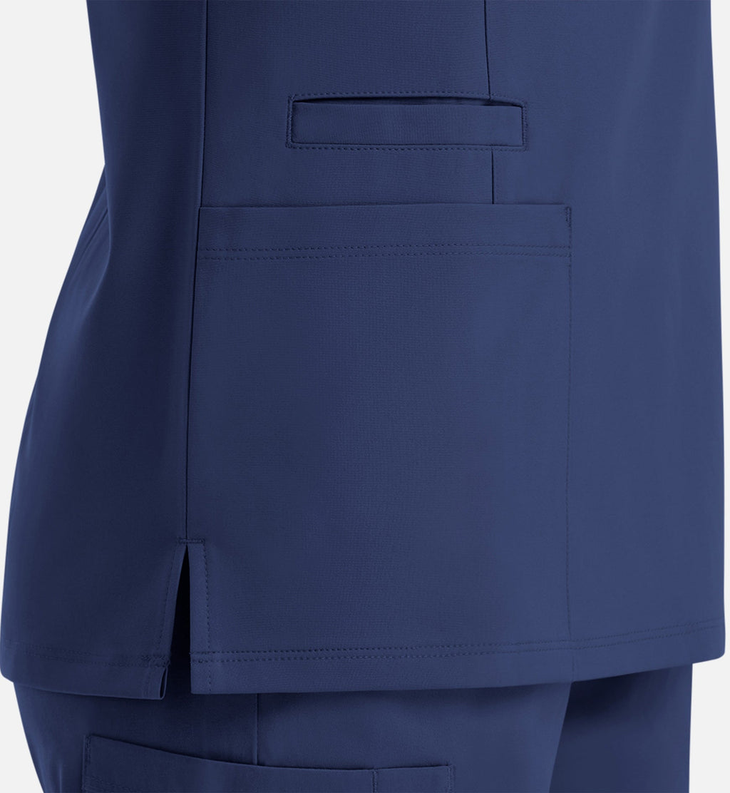 Momentum 5001 Women's Double V-Neck Top Navy