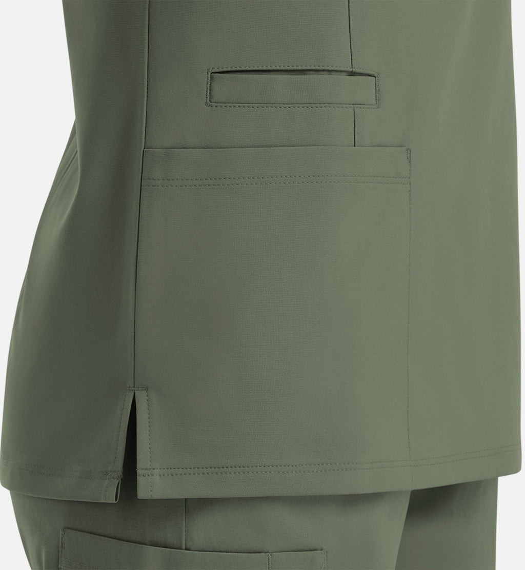 Momentum 5001 Women's Double V-Neck Top Olive