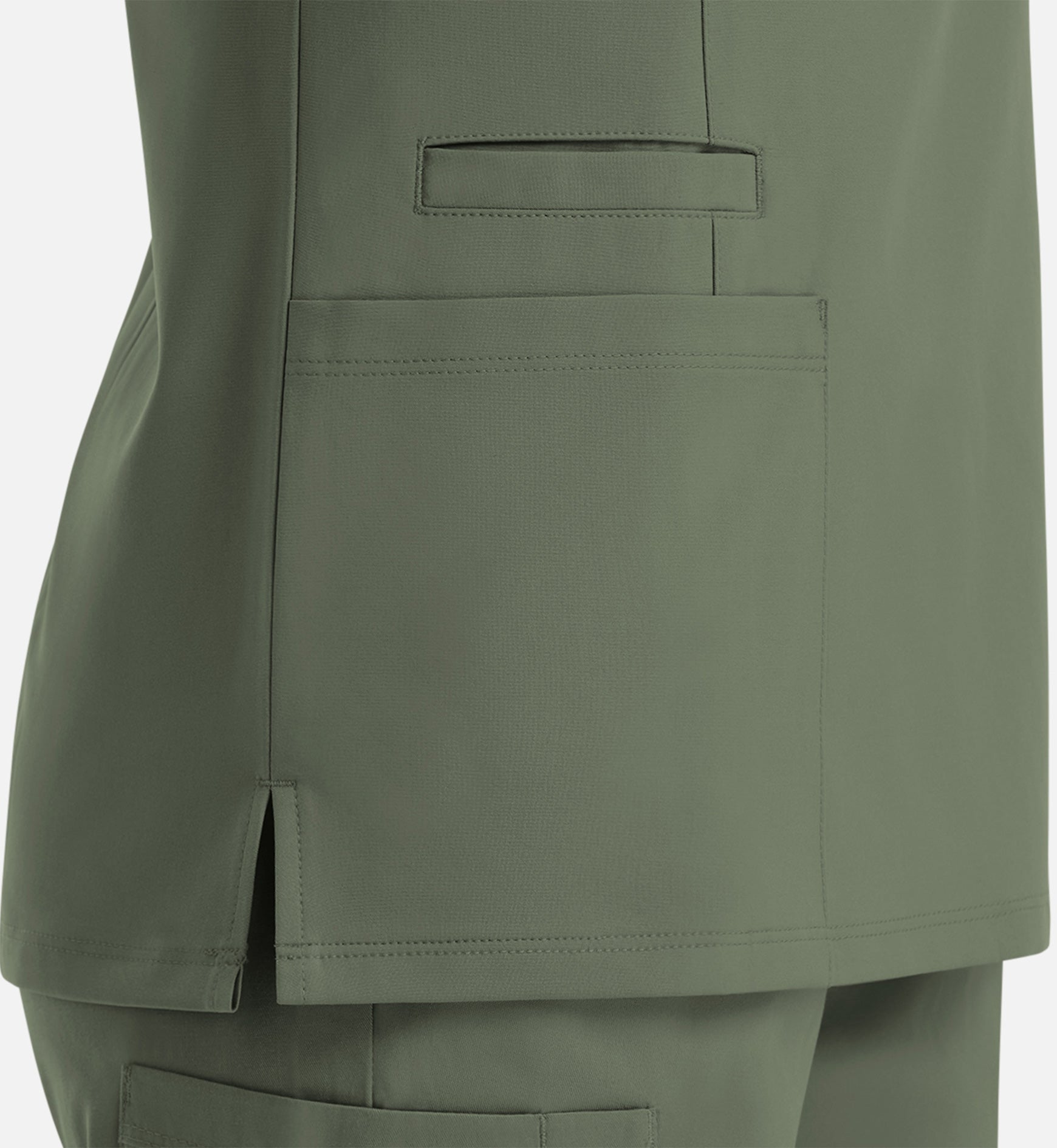 Momentum 5001 Women's Double V-Neck Top Olive