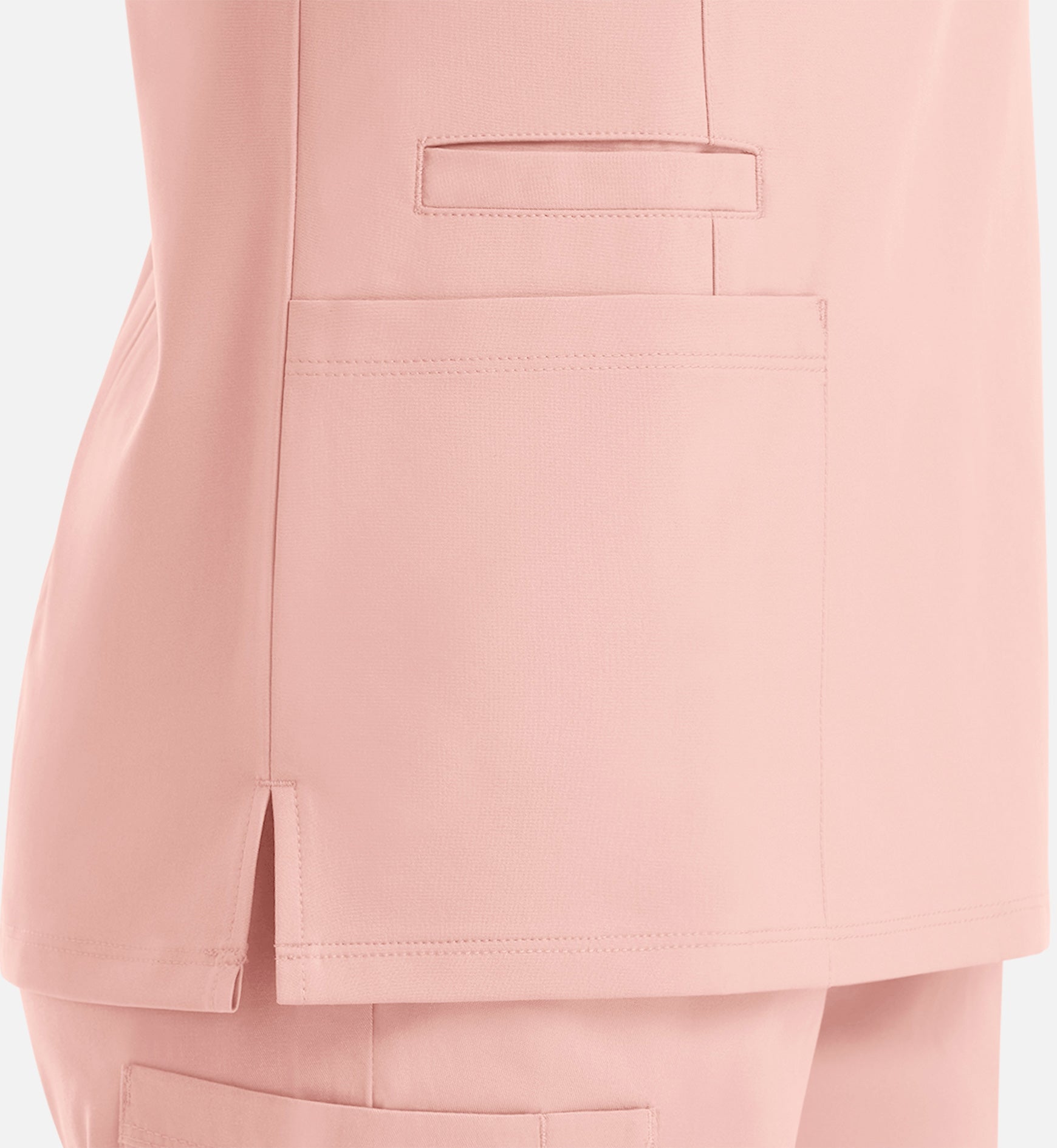 Momentum 5001 Womens Double V-Neck Top Pink Grapefruit