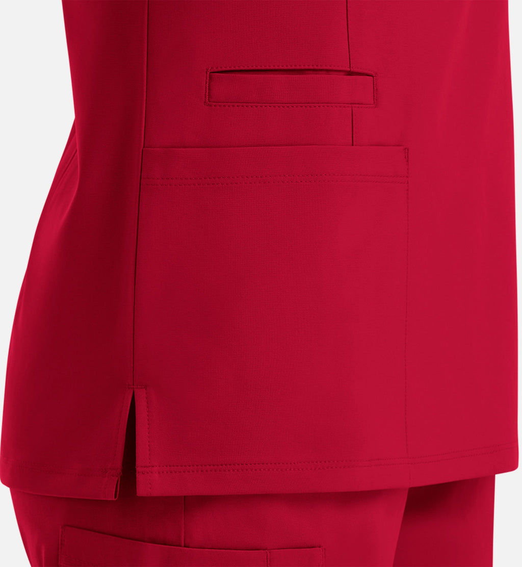 Momentum 5001 Women's Double V-Neck Top Red