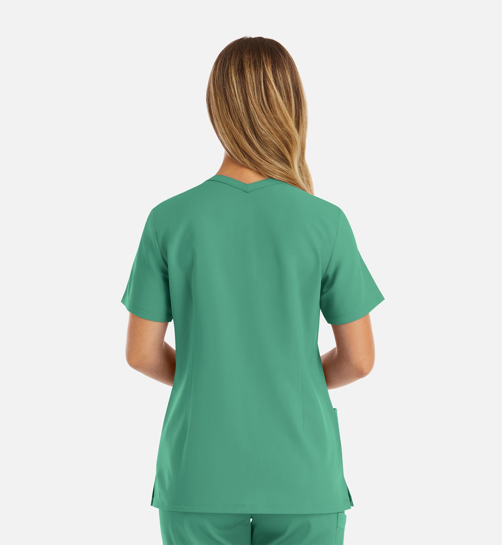 Momentum 5001 Women's Double V-Neck Top Surgical Green