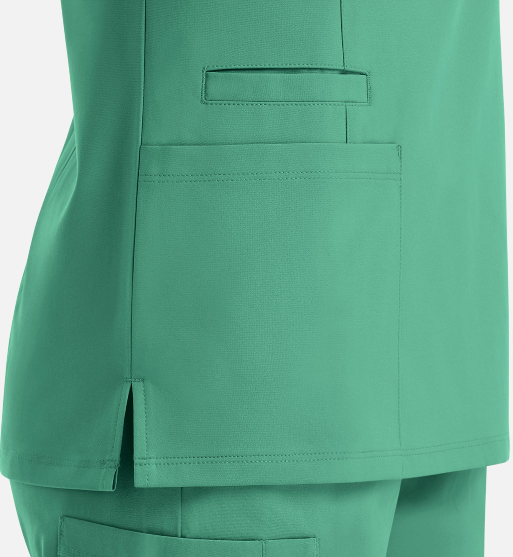 Momentum 5001 Women's Double V-Neck Top Surgical Green