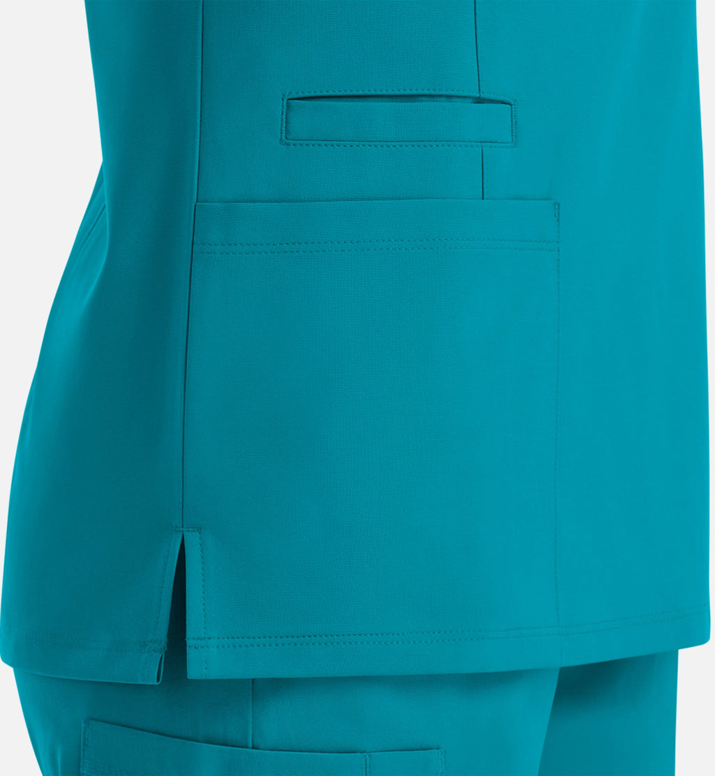 Momentum 5001 Women's Double V-Neck Top Teal