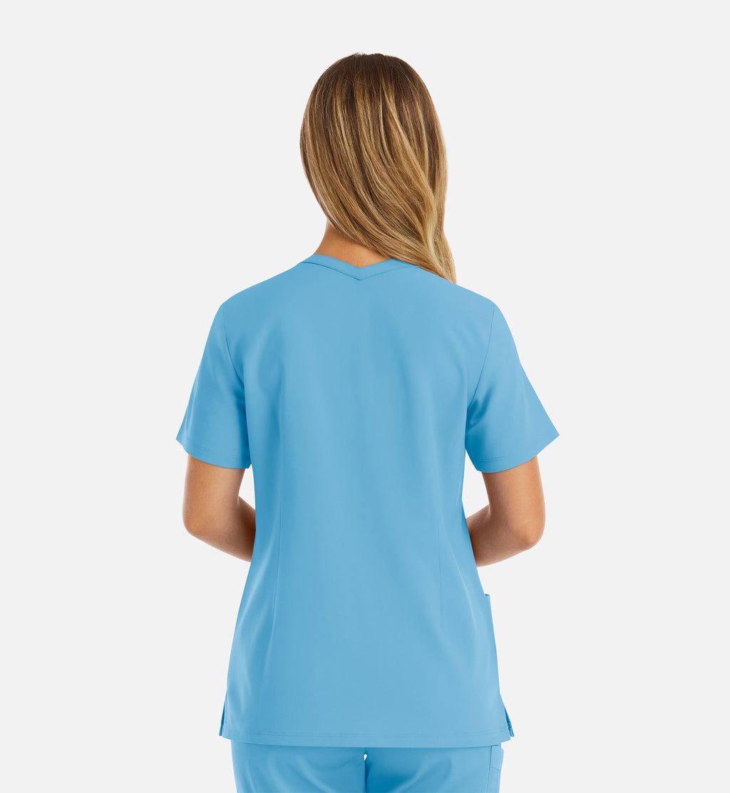 Momentum 5001 Women's Double V-Neck Top Turquoise