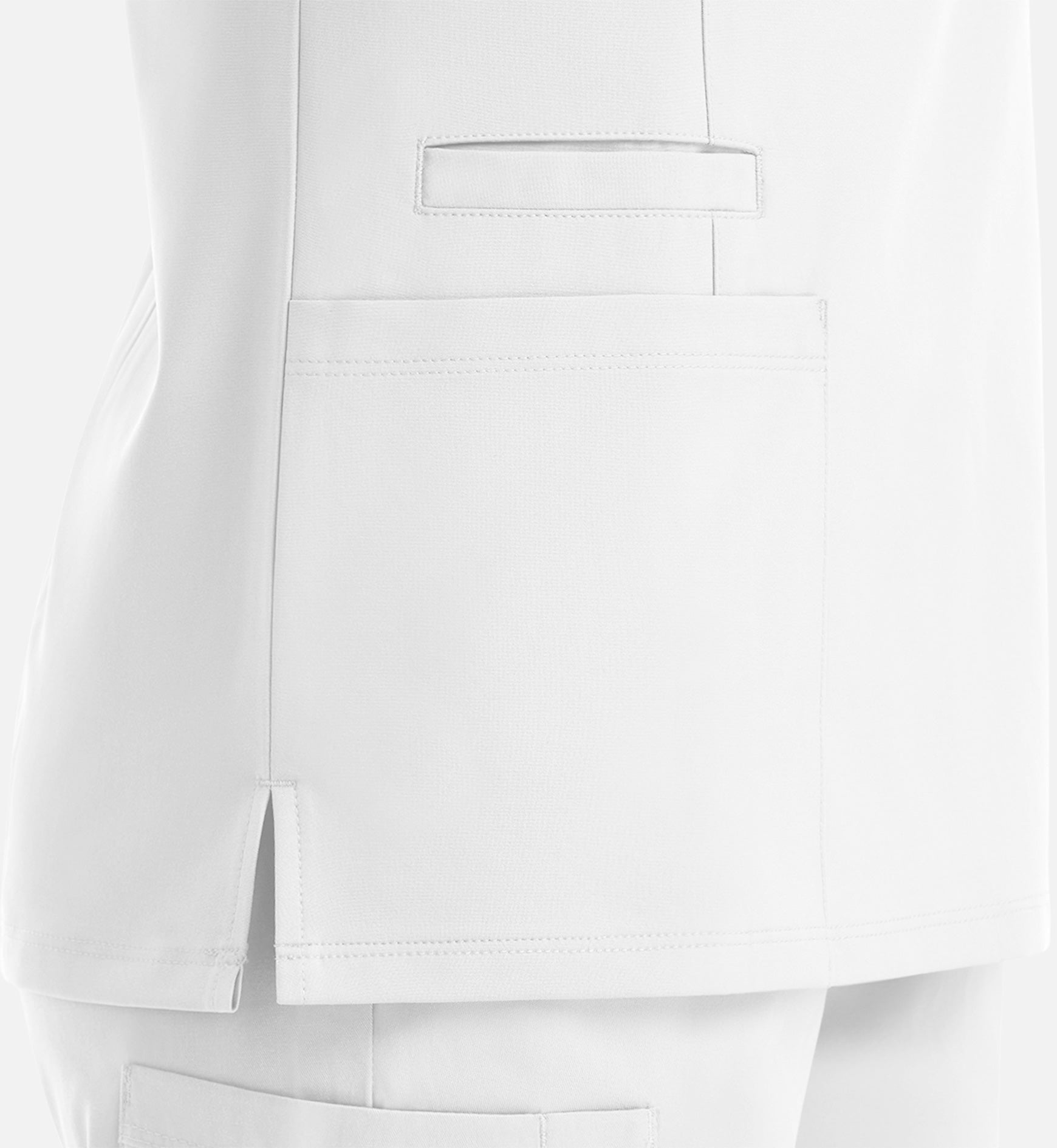 Momentum 5001 Women's Double V-Neck Top White