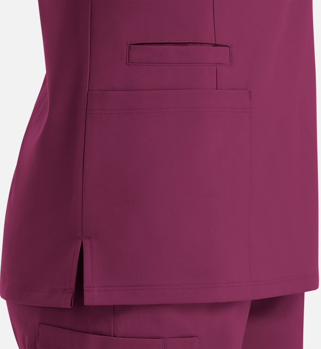 Momentum 5001 Women's Double V-Neck Top Wine