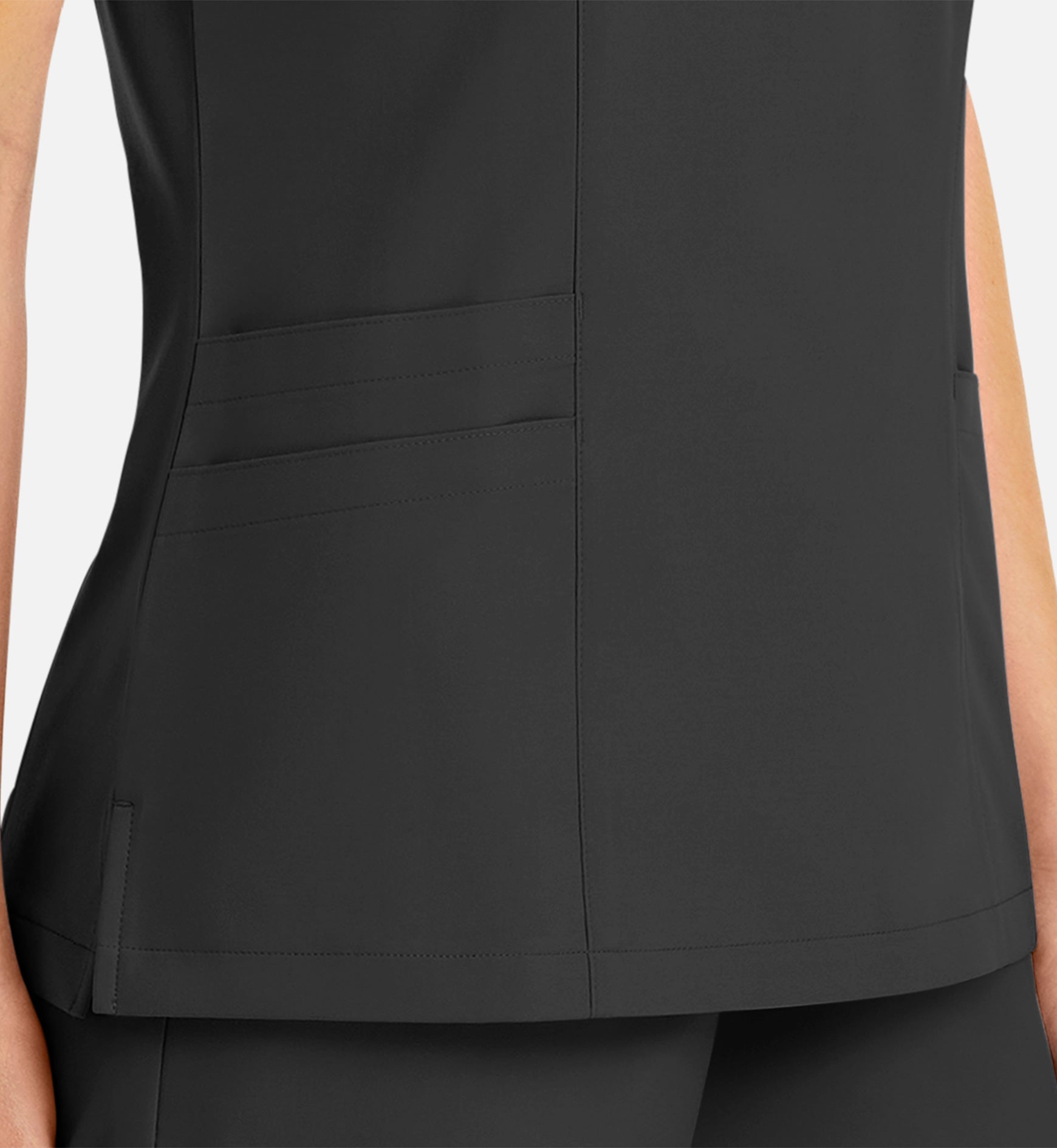 Momentum 5002 Women's Mock Wrap Top Black
