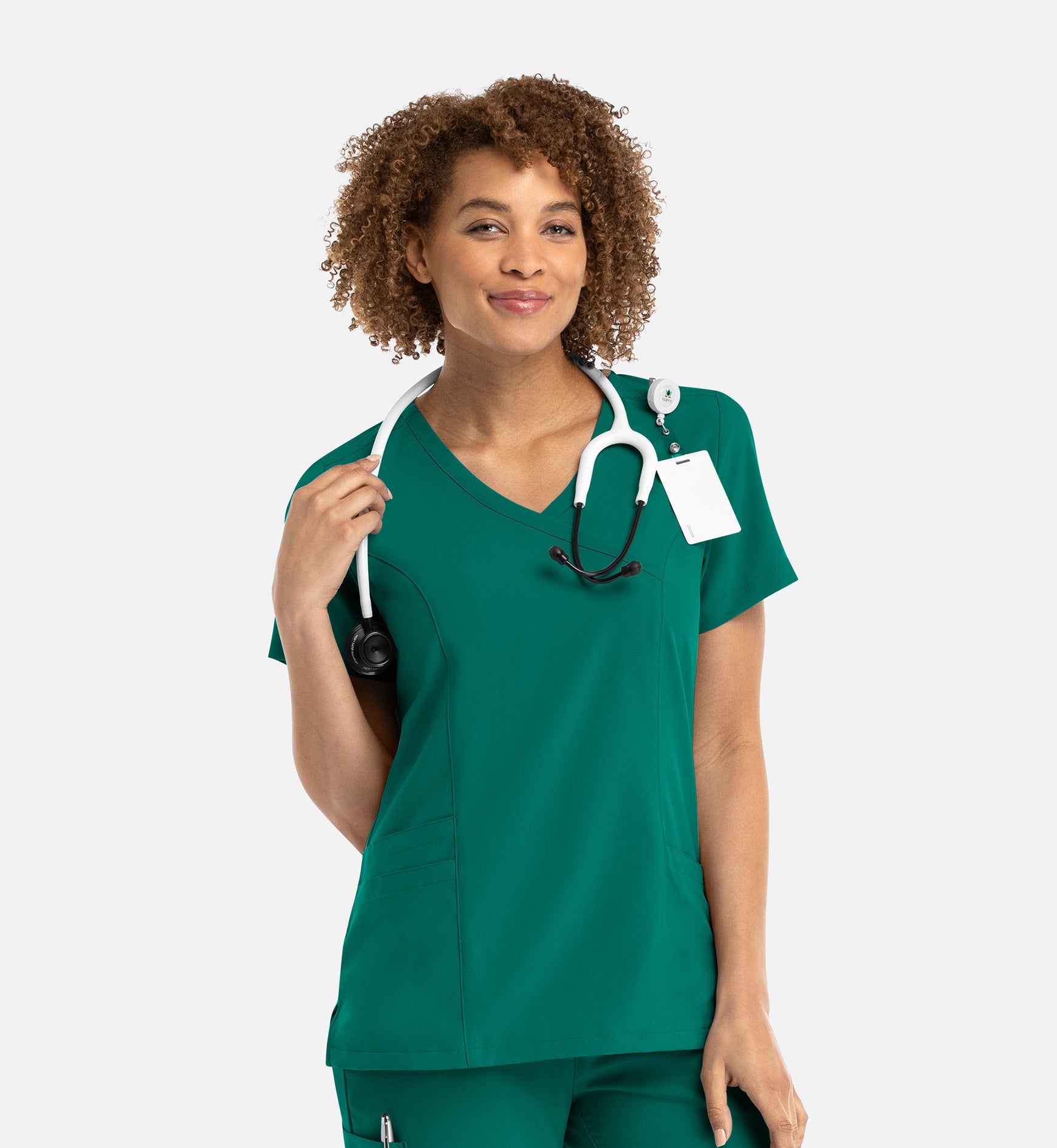 Momentum 5002 Women's Mock Wrap Top Hunter