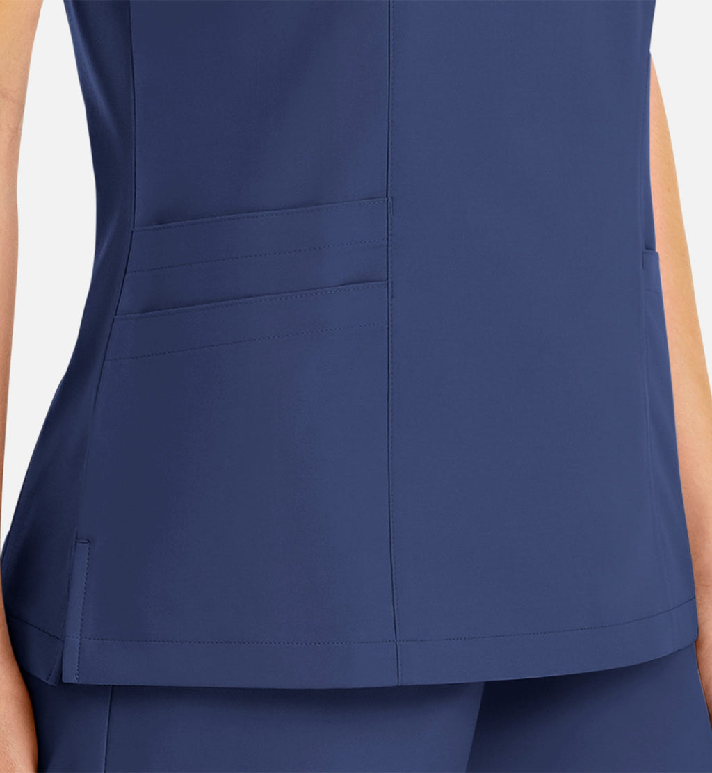Momentum 5002 Women's Mock Wrap Top Navy