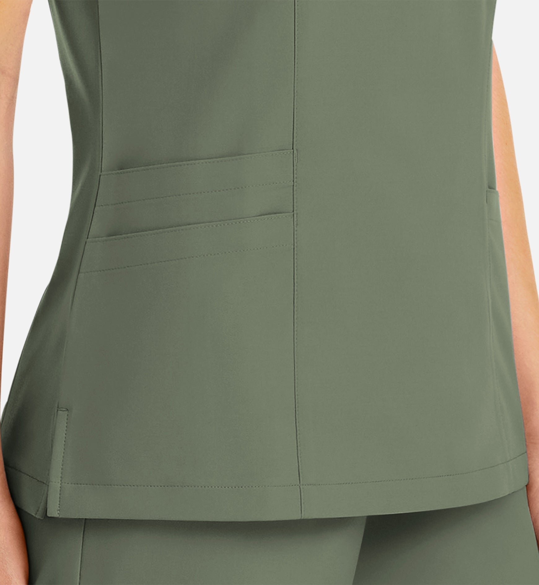 Momentum 5002 Women's Mock Wrap Top Olive