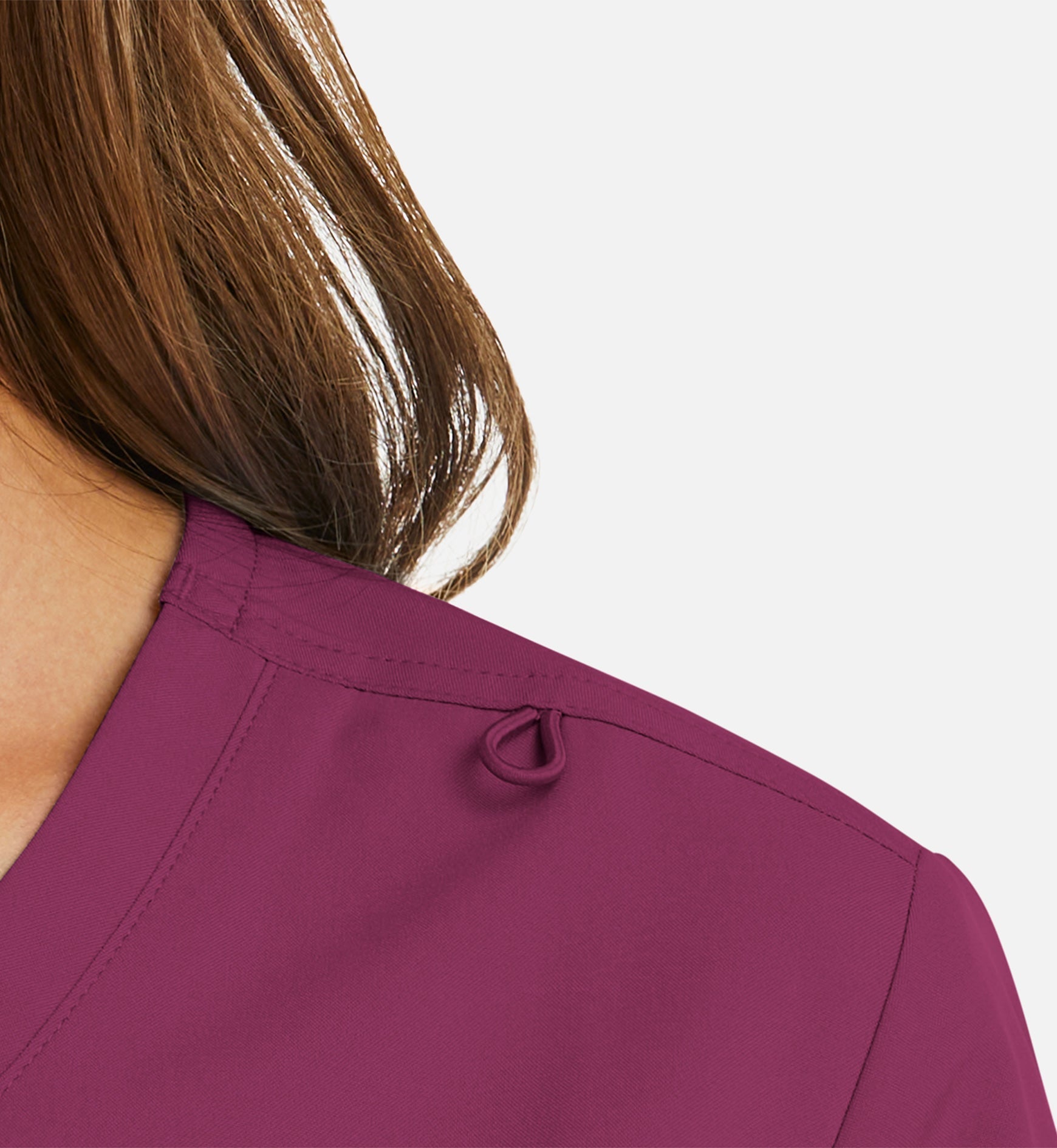 Momentum 5002 Women's Mock Wrap Top Wine