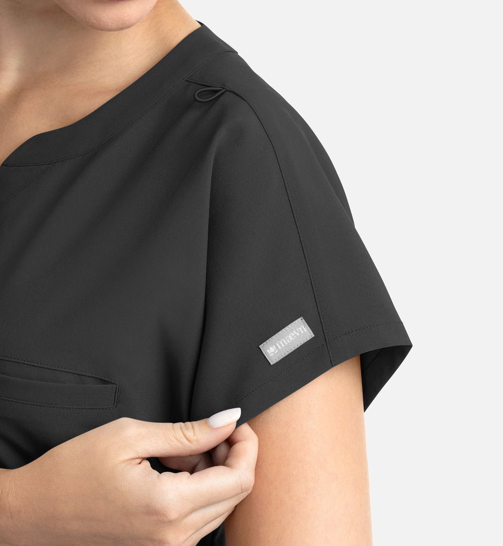 Momentum 5003 Women's Tuckable Dolman Top Black