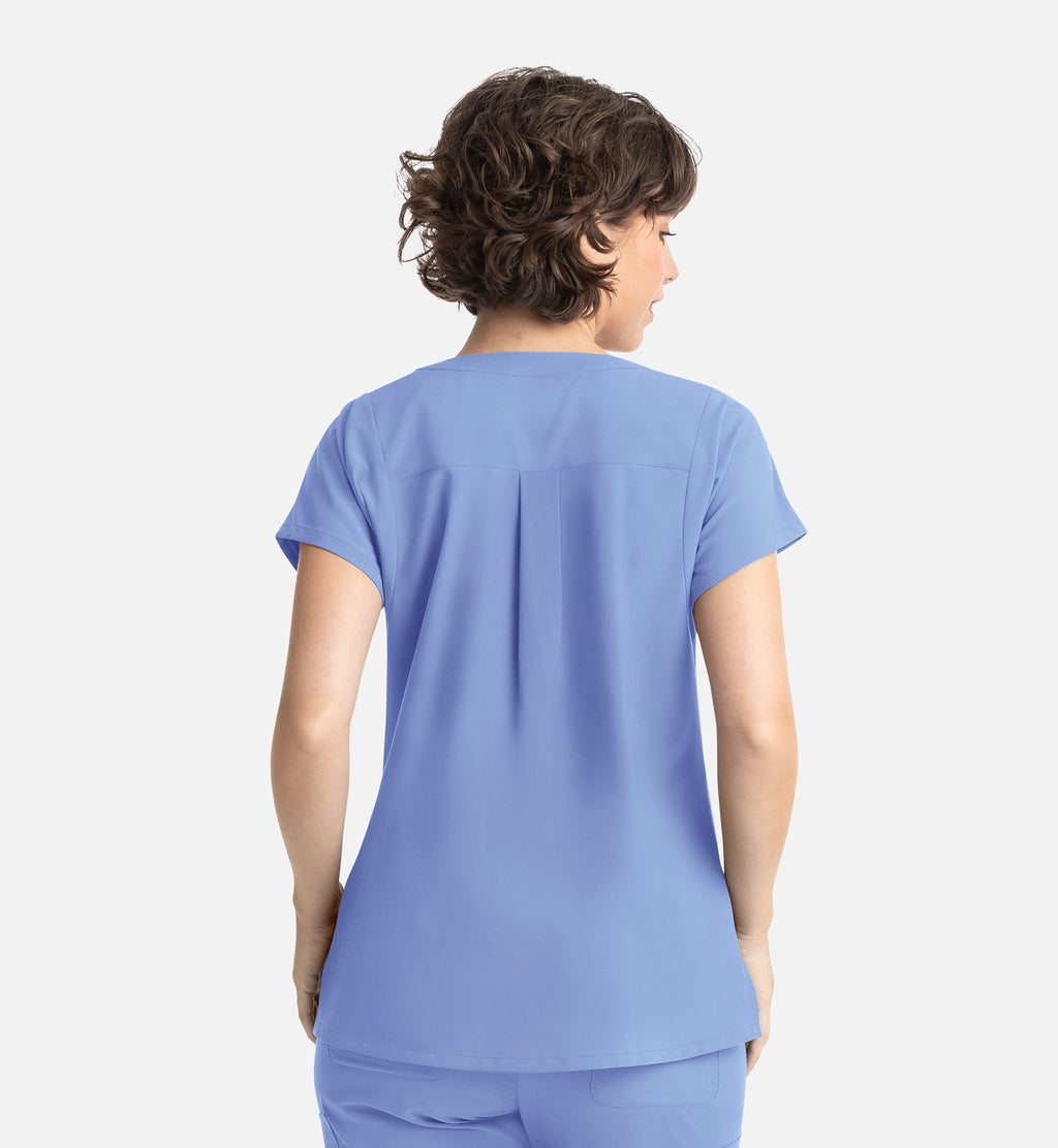 Momentum 5003 Women's Tuckable Dolman Top Ceil Blue