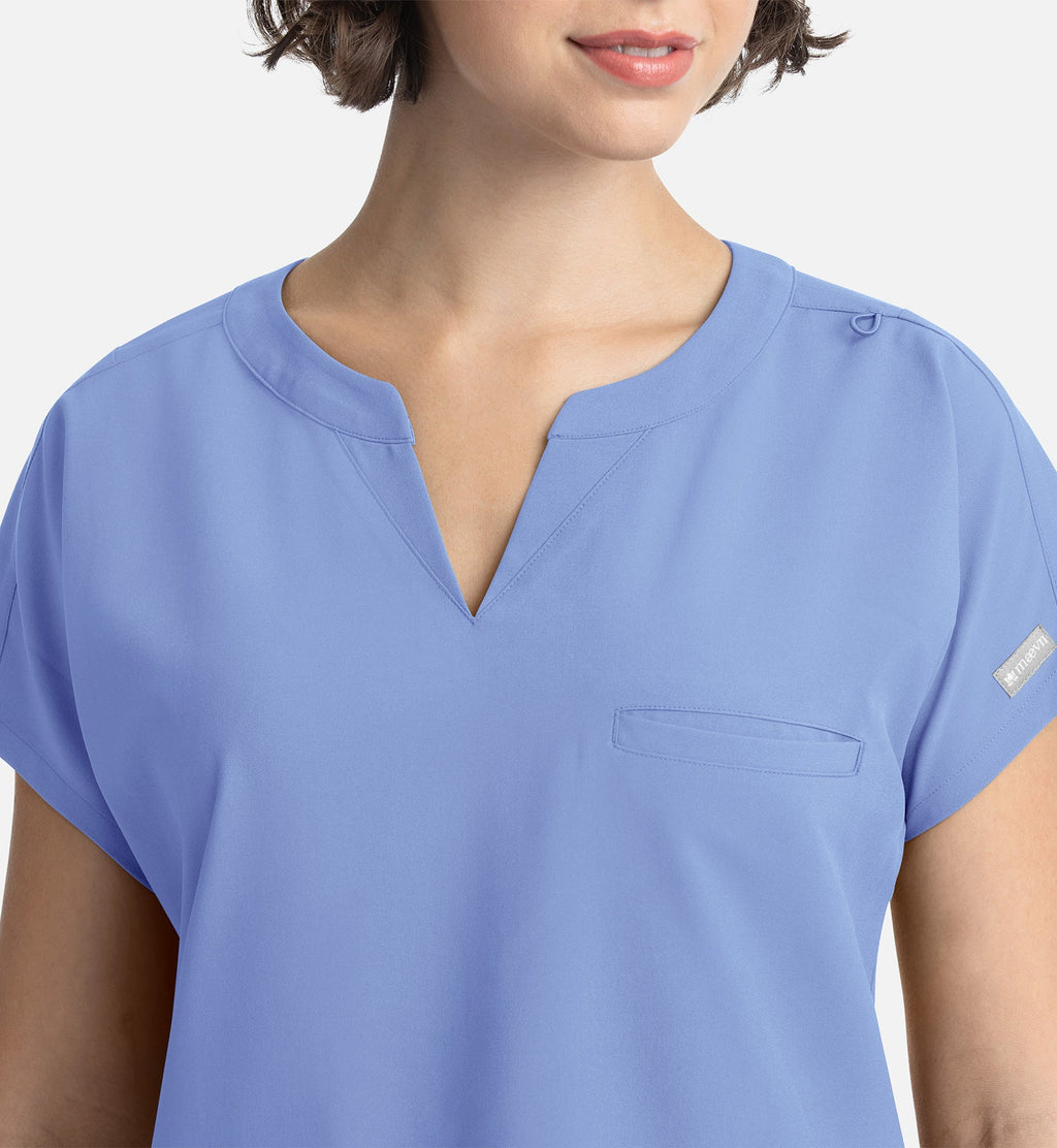 Momentum 5003 Women's Tuckable Dolman Top Ceil Blue