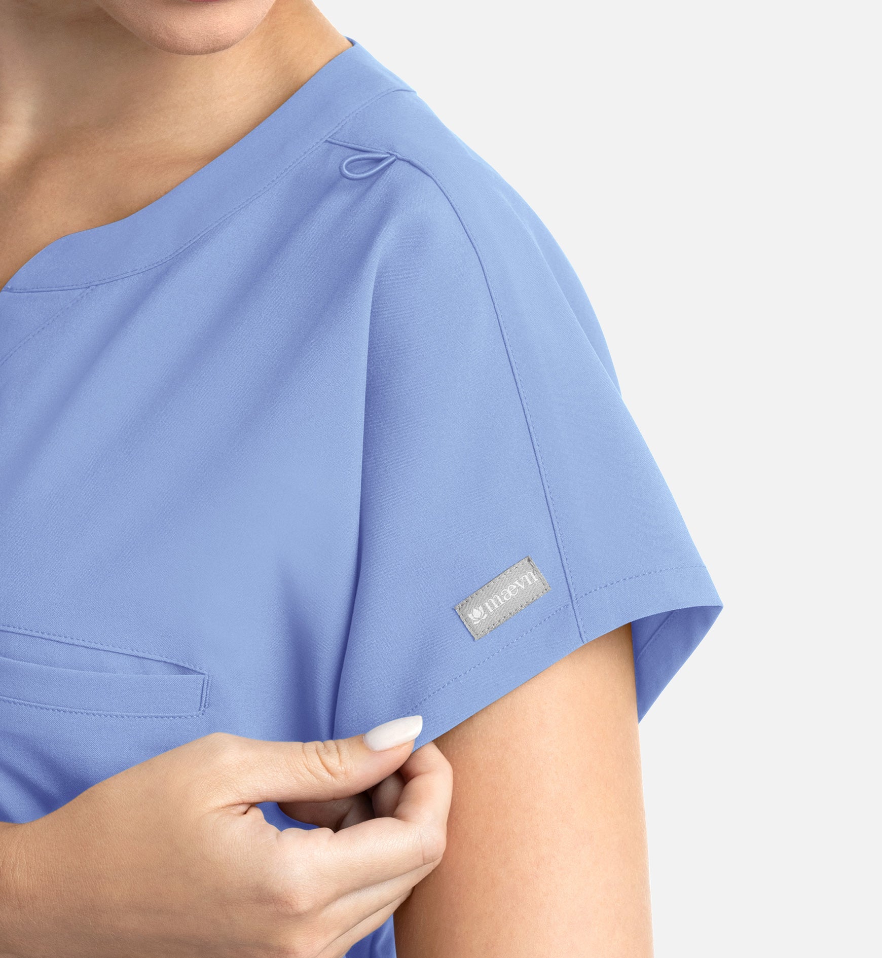 Momentum 5003 Women's Tuckable Dolman Top Ceil Blue