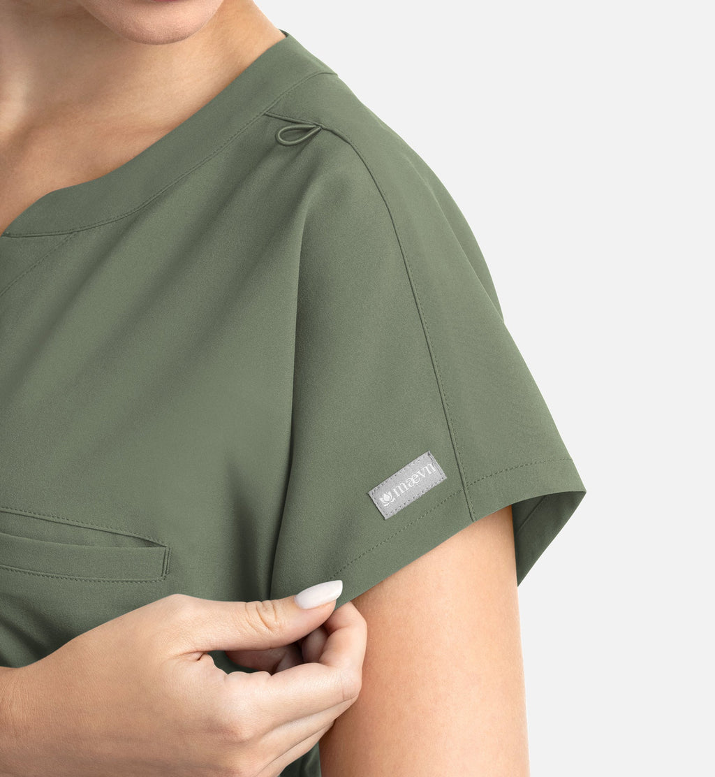 Momentum 5003 Women's Tuckable Dolman Top Olive