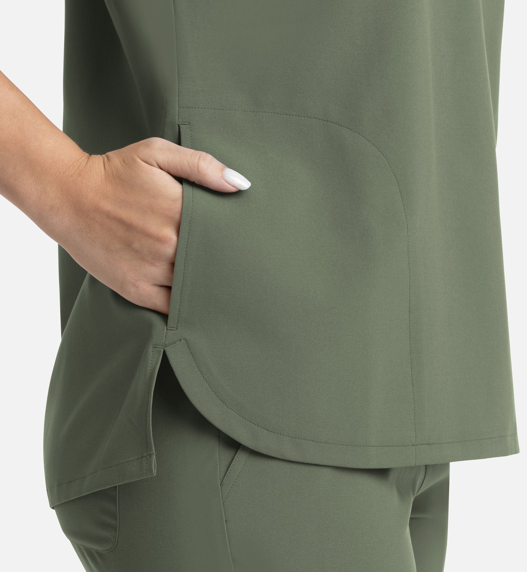 Momentum 5003 Women's Tuckable Dolman Top Olive