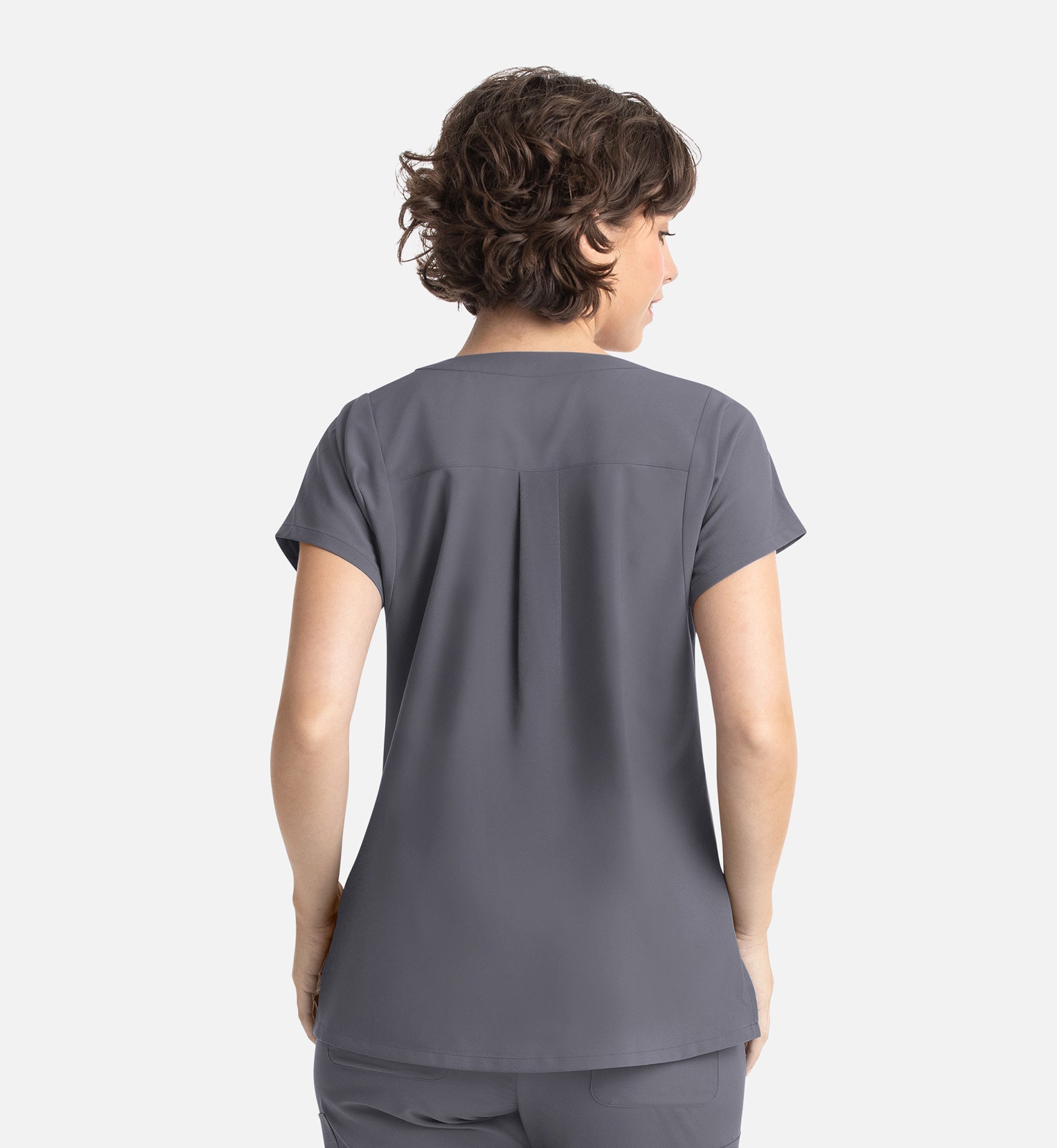 Momentum 5003 Women's Tuckable Dolman Top Pewter