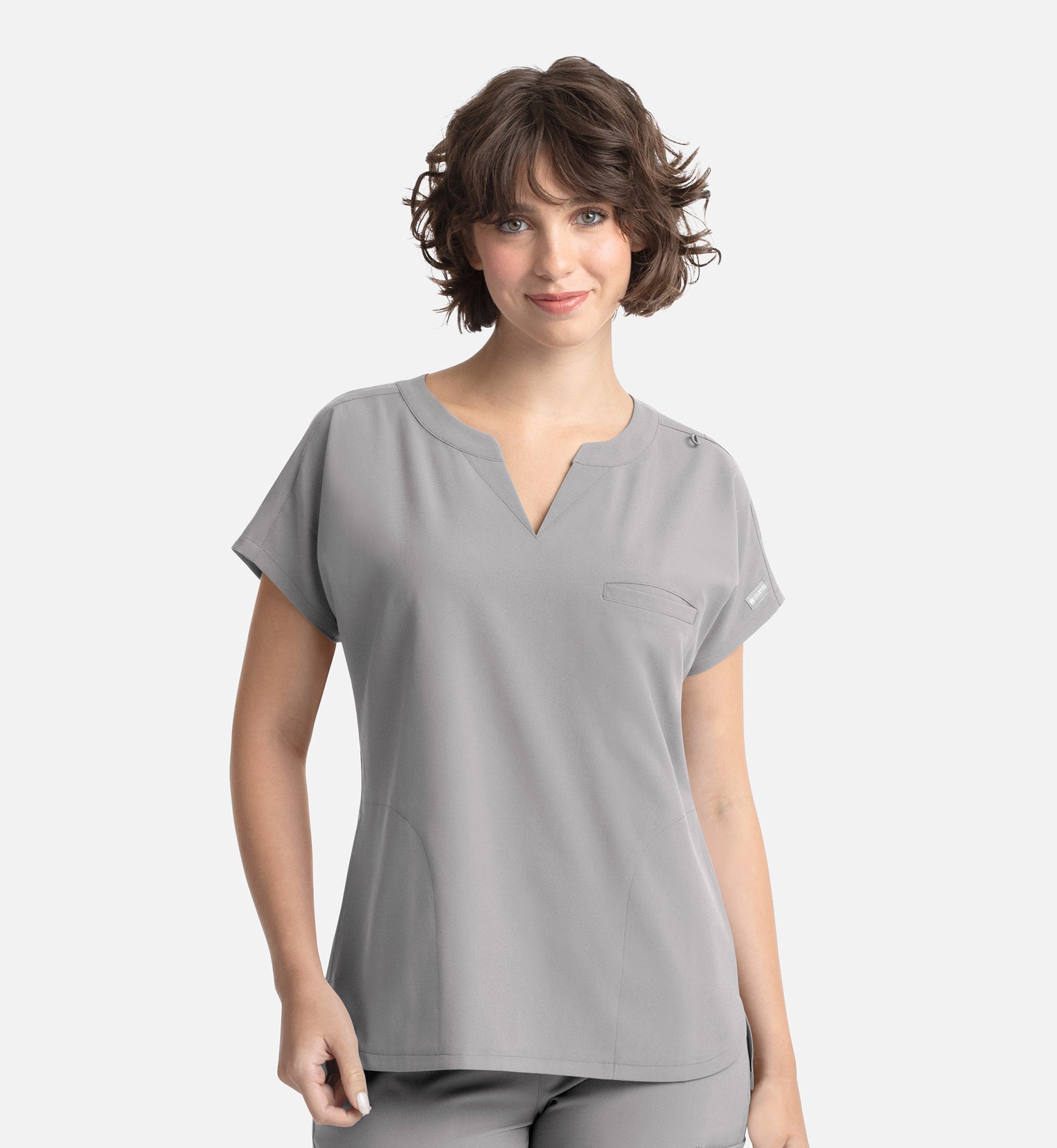 Momentum 5003 Women’s Tuckable Dolman Top Quiet Grey