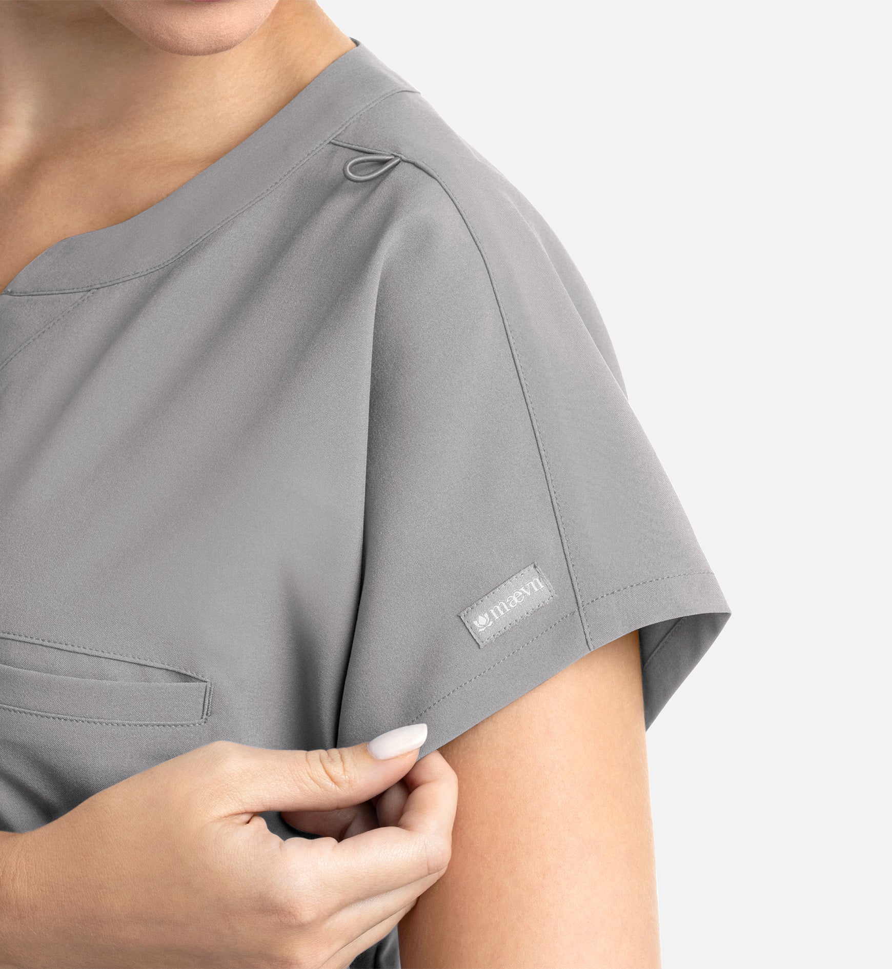 Momentum 5003 Women’s Tuckable Dolman Top Quiet Grey