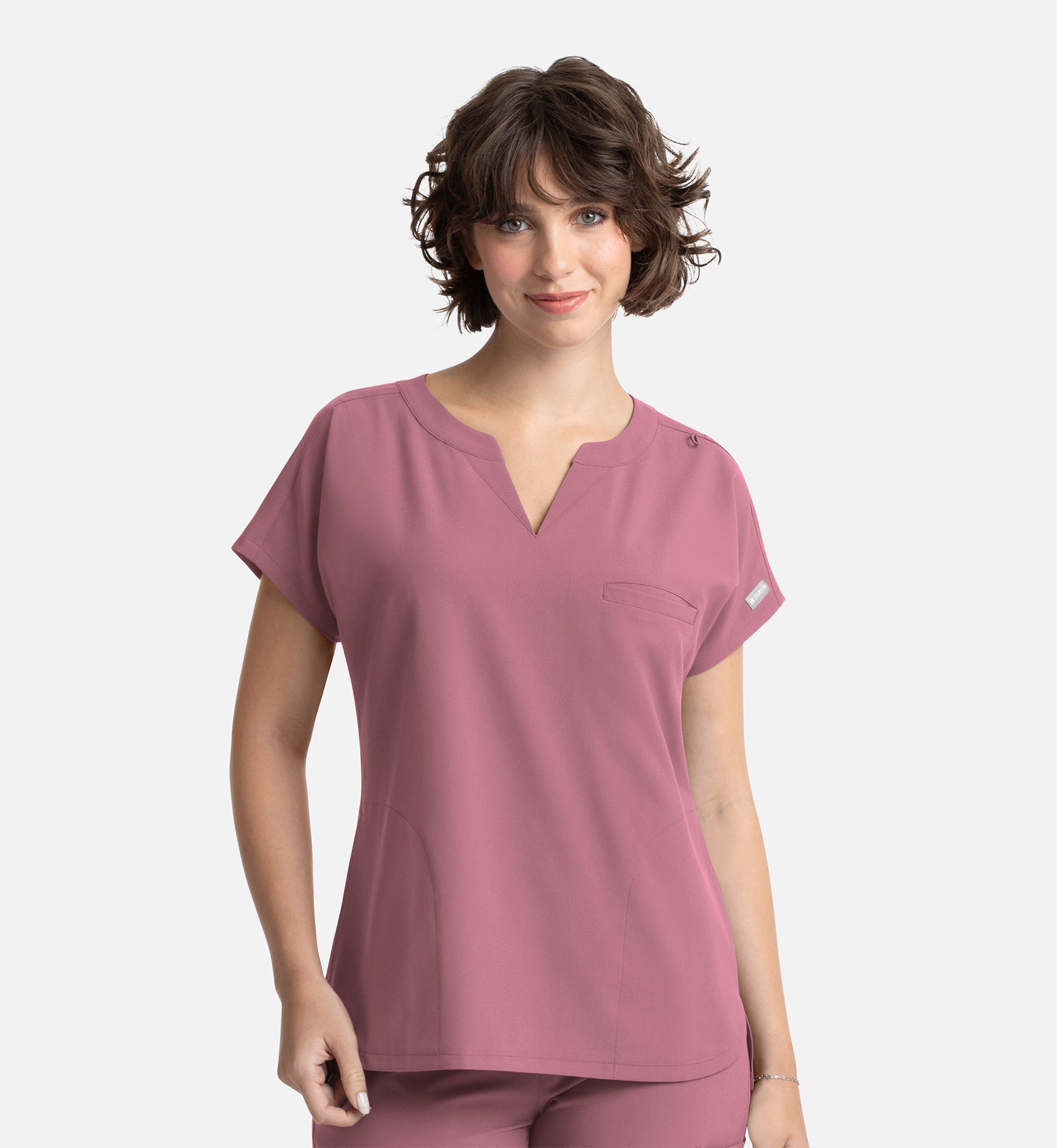 Momentum 5003 Women's Tuckable Dolman Top Rose