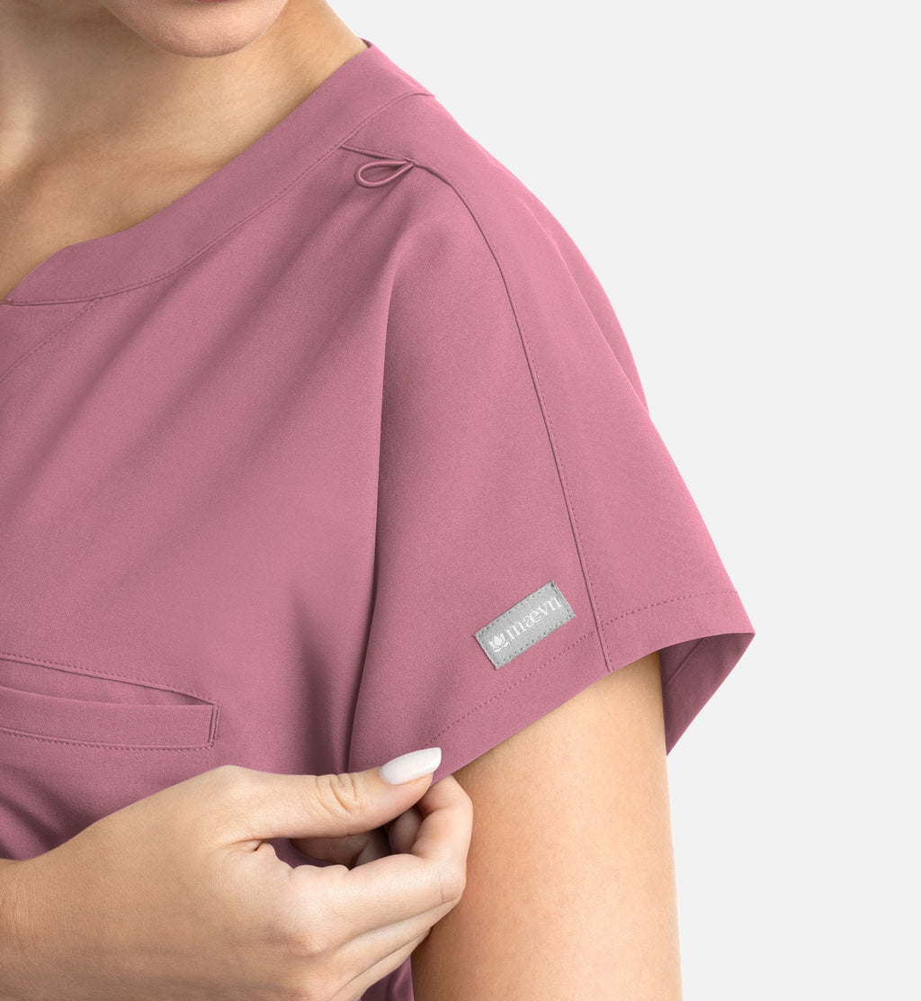 Momentum 5003 Women's Tuckable Dolman Top Rose