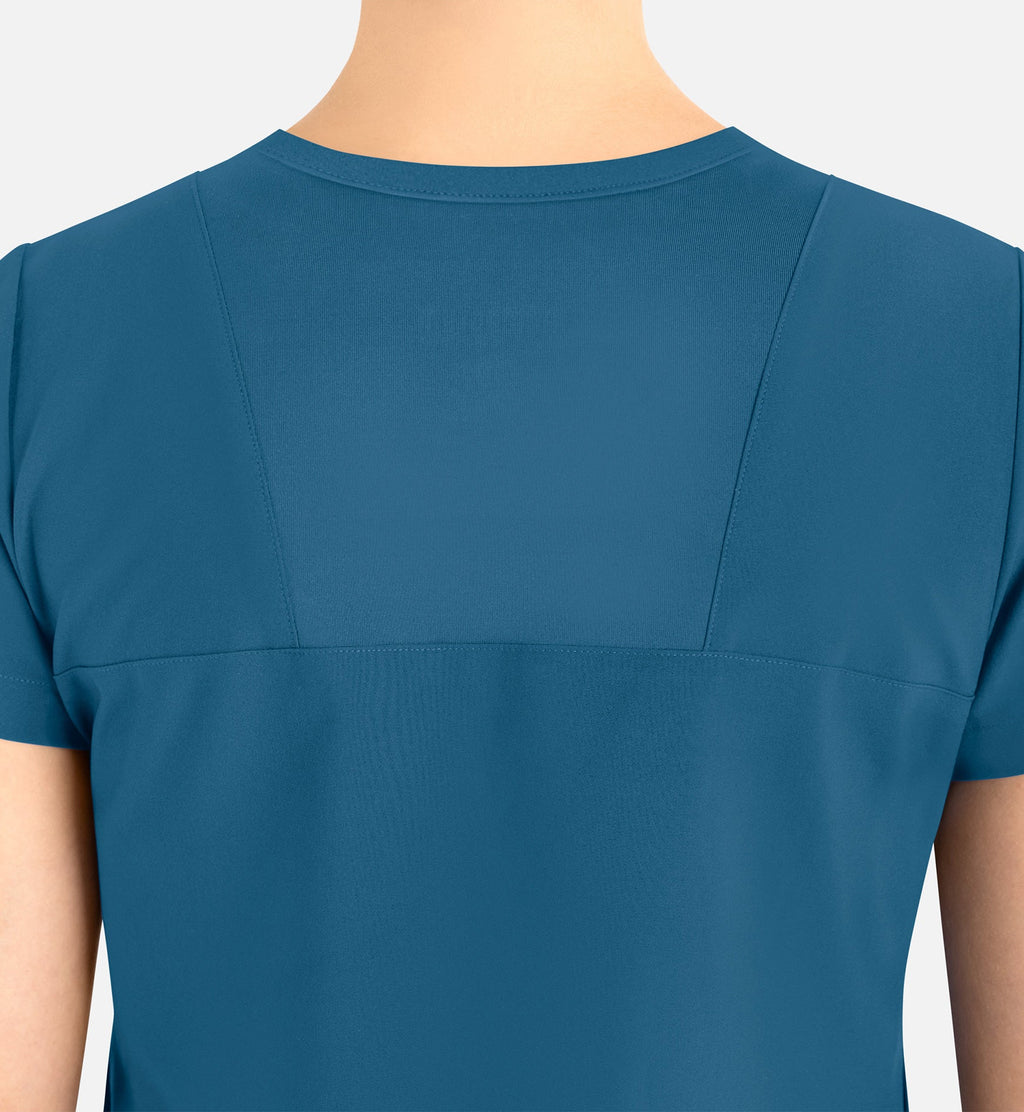 Momentum 5005 Women’s Tuckable Round Neck Top Caribbean Blue