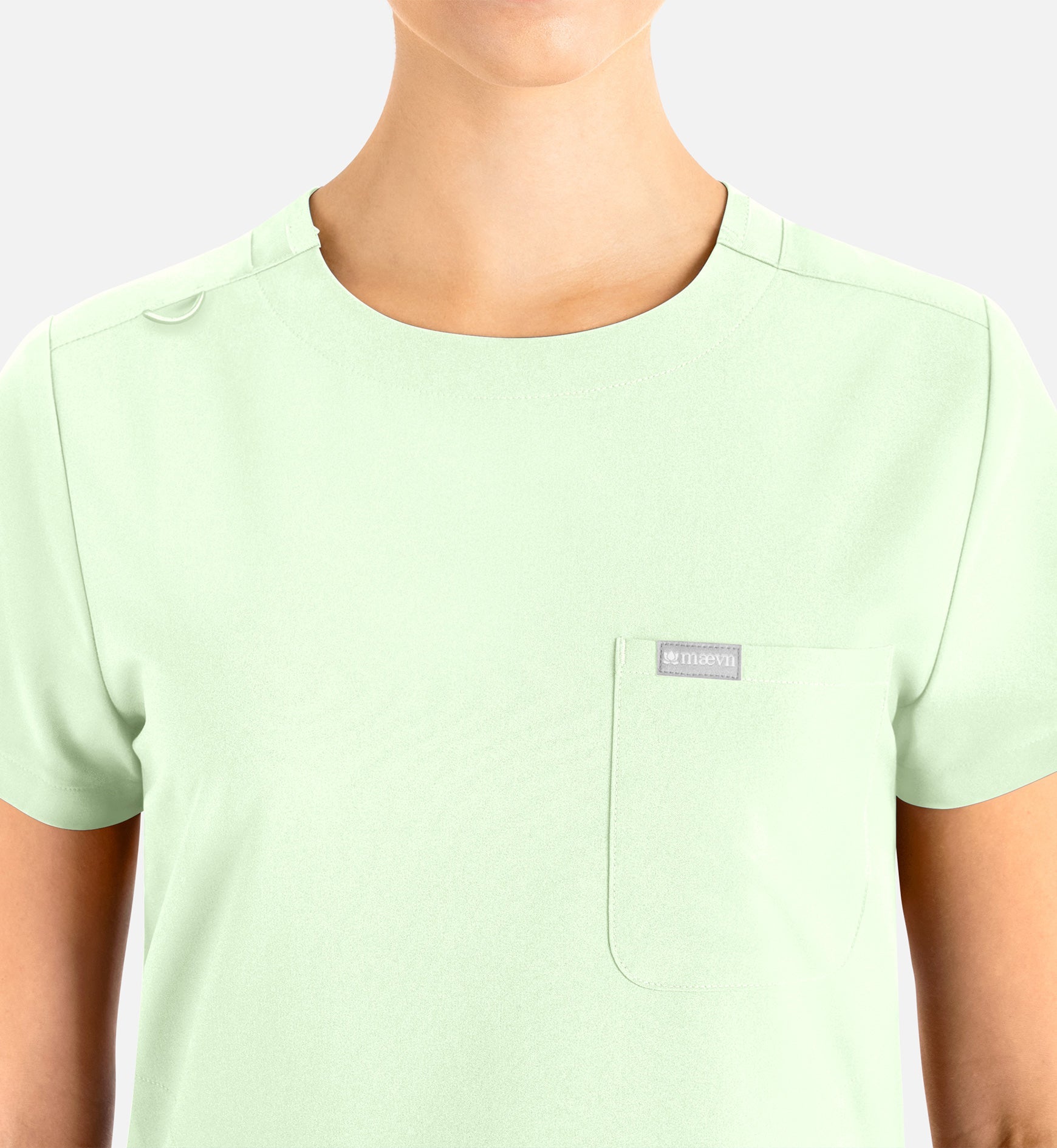 Momentum 5005 Women’s Tuckable Round Neck Top Honeydew