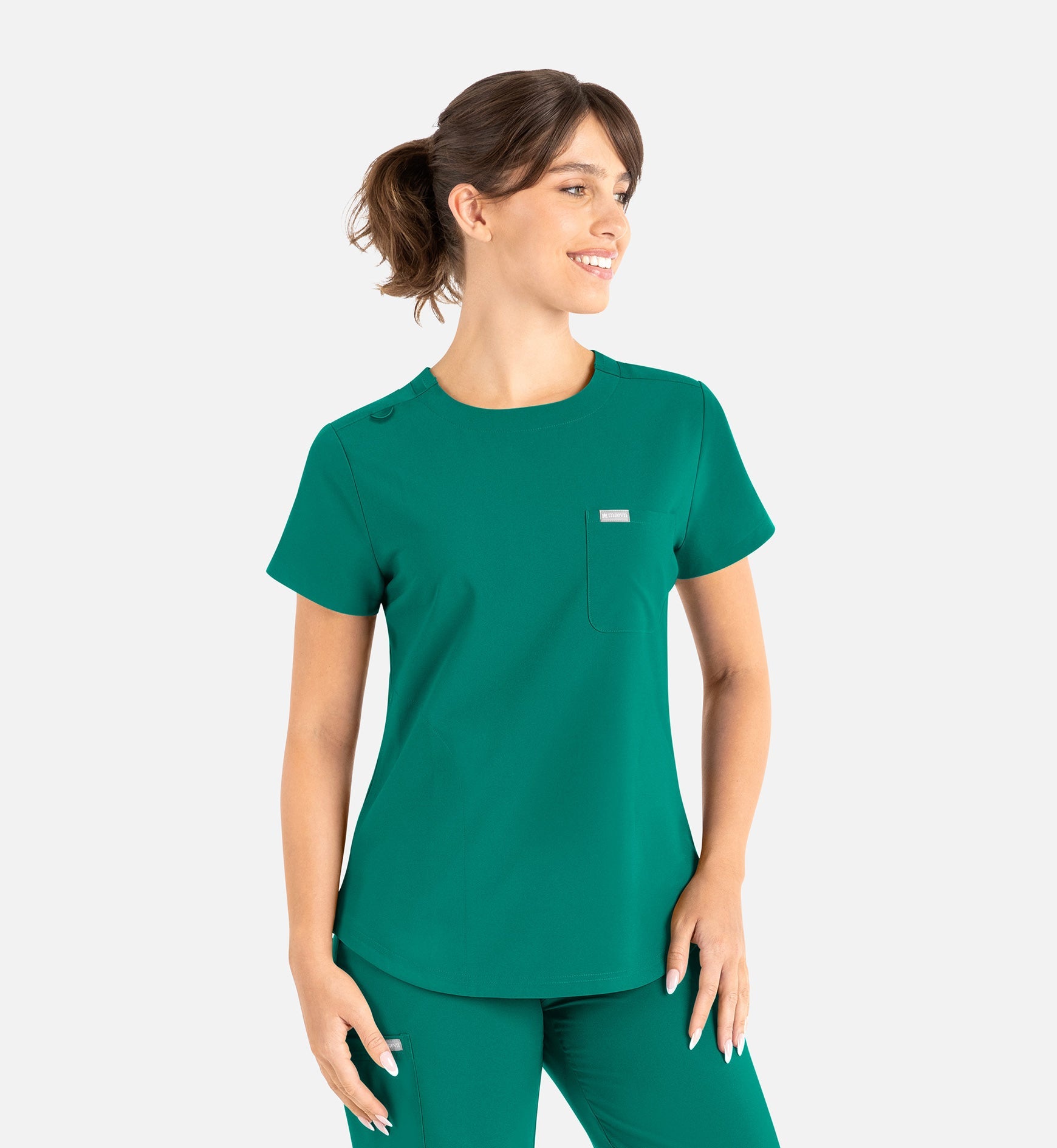 Momentum 5005 Women’s Tuckable Round Neck Top Hunter