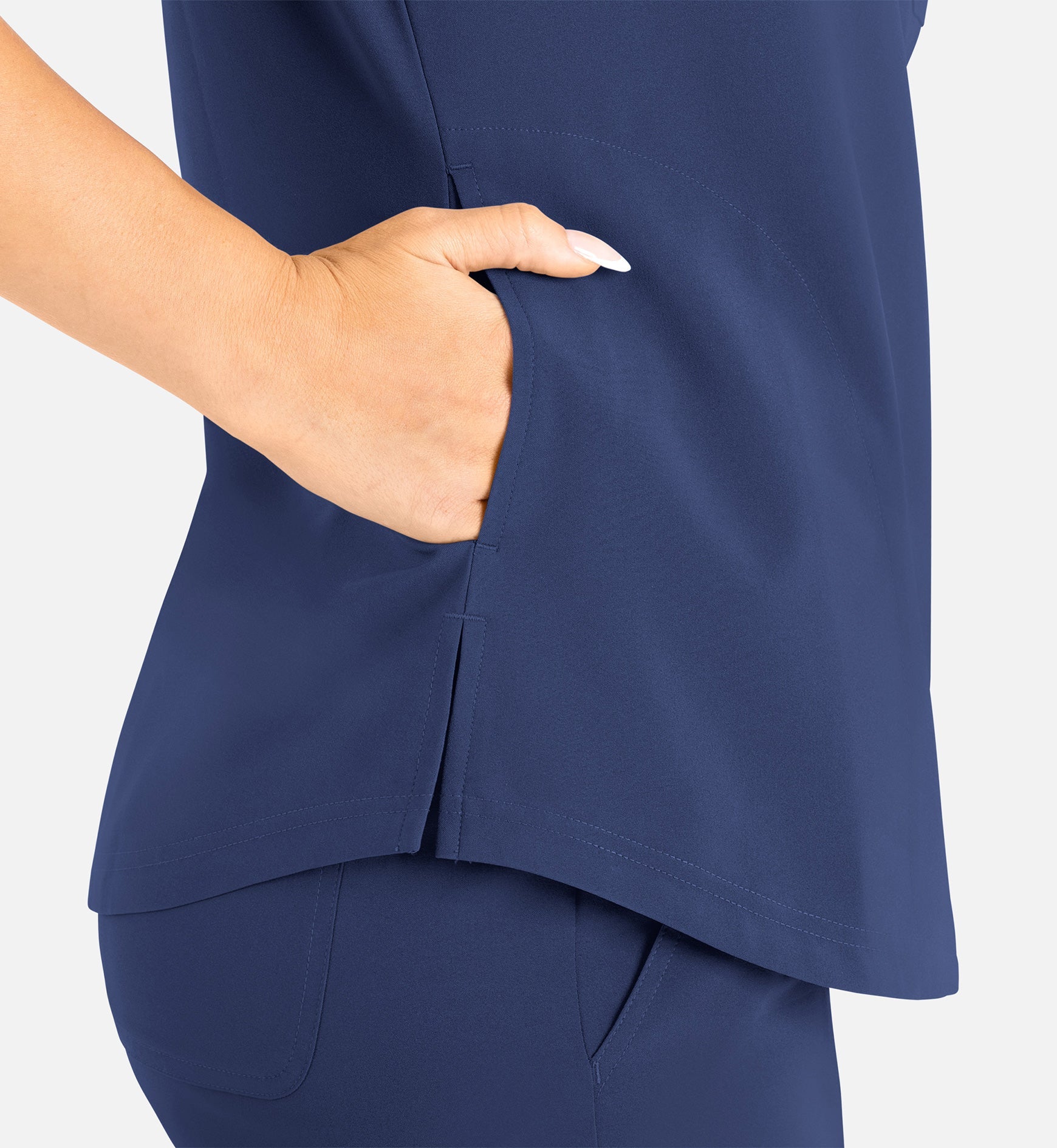 Momentum 5005 Women’s Tuckable Round Neck Top Navy