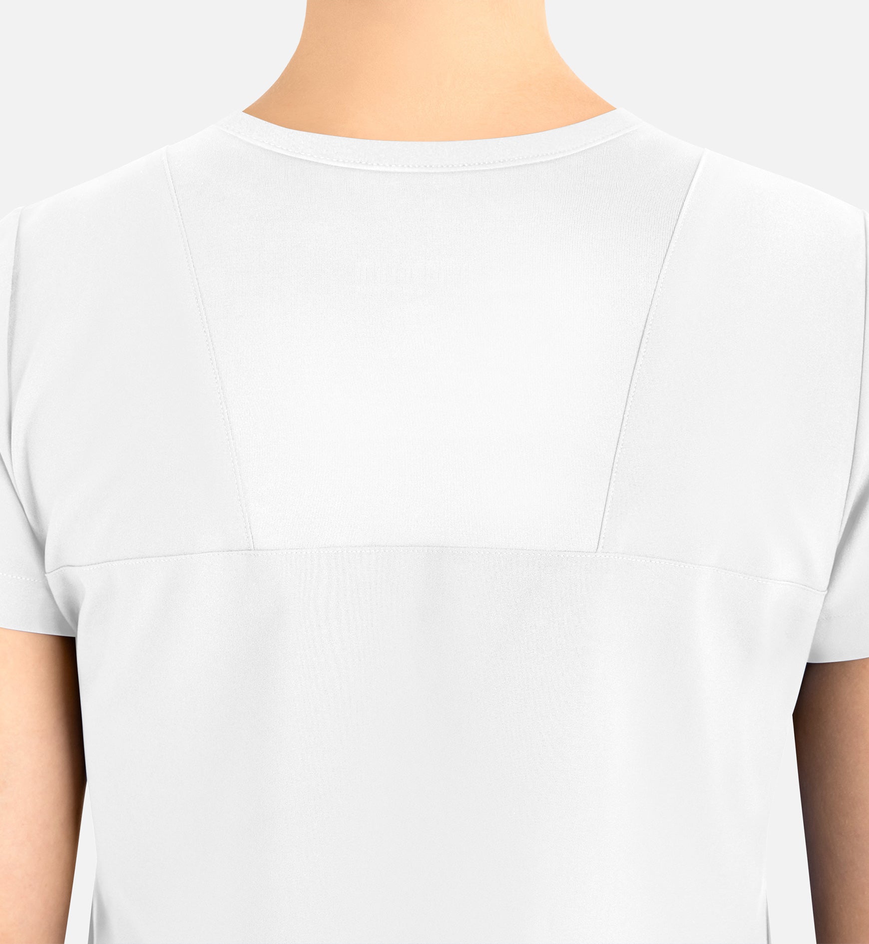 Momentum 5005 Women’s Tuckable Round Neck Top White