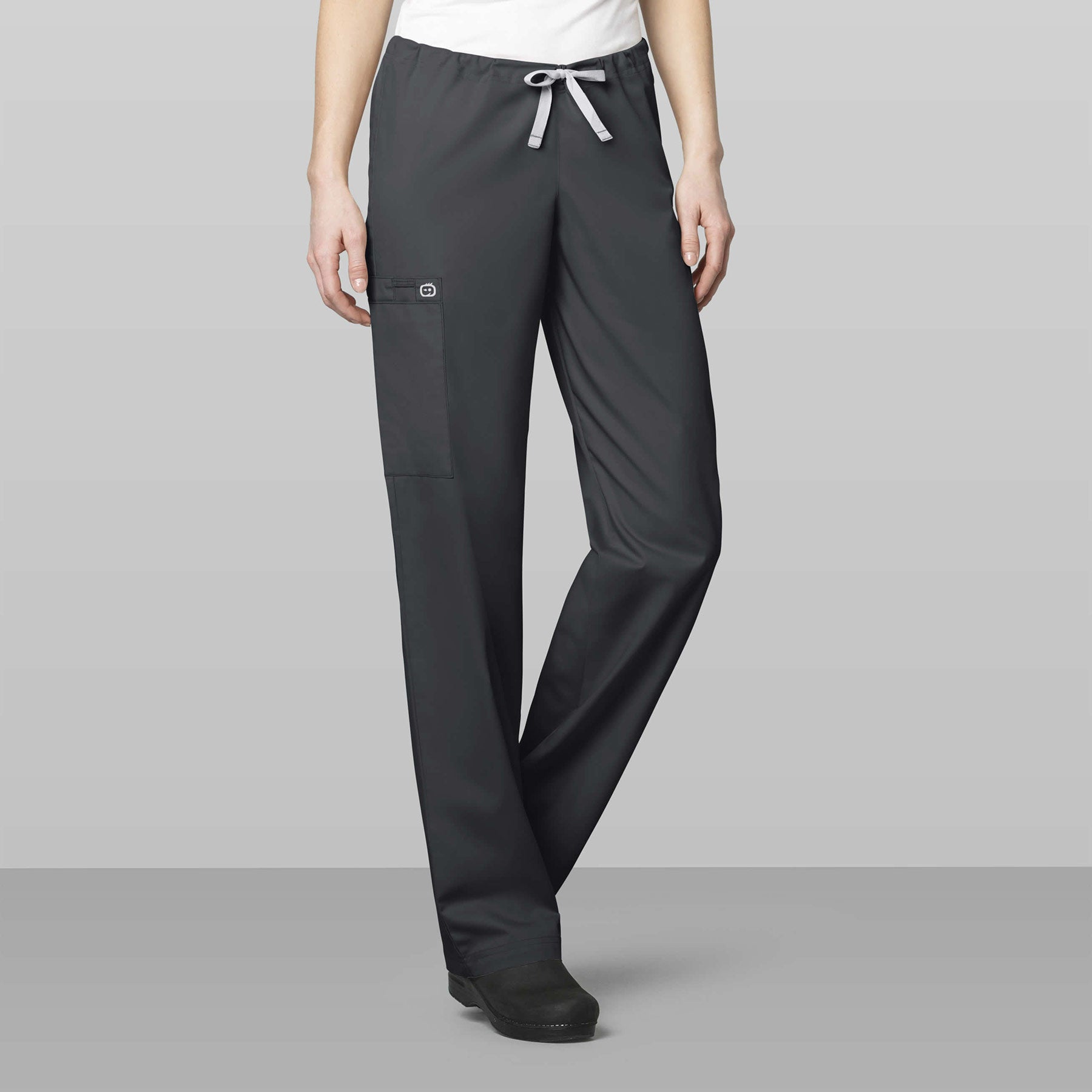 WonderWORK 500 Unisex Drawstring Cargo Scrub Pants Pewter