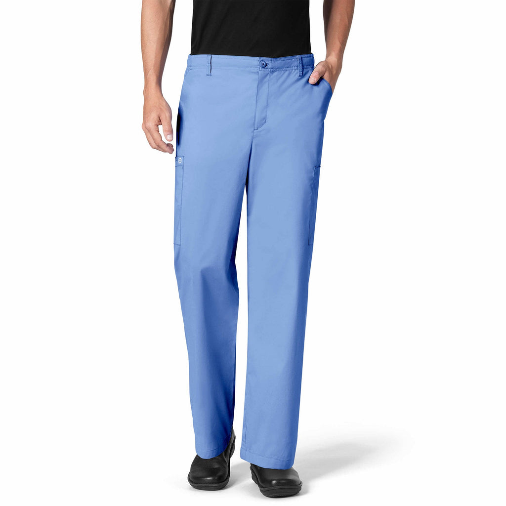 WonderWORK 503 Men's Cargo Scrub Pants Ceil Blue