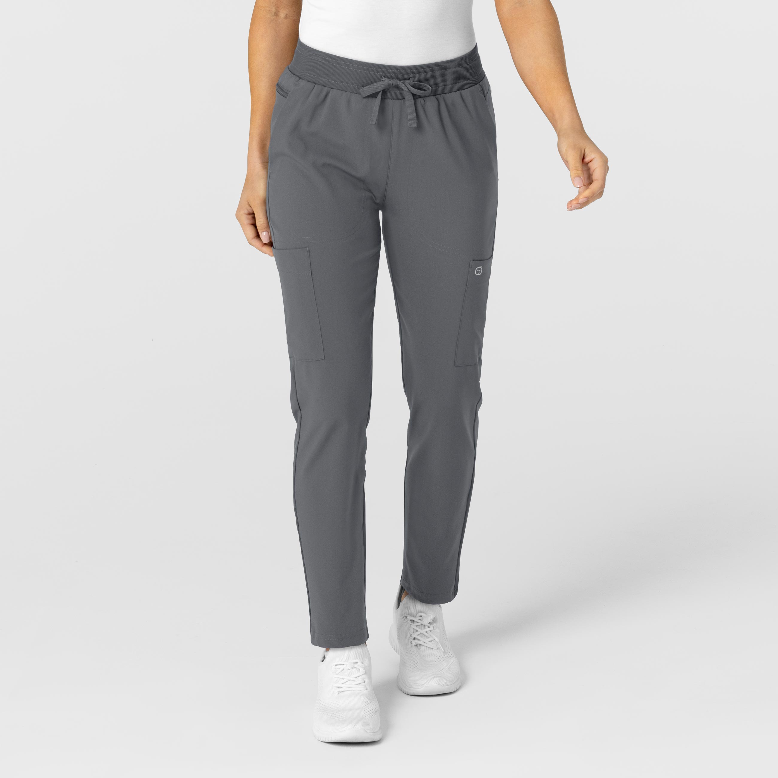 W123 5045 Flex-n-Reach Track Scrub Pants Pewter