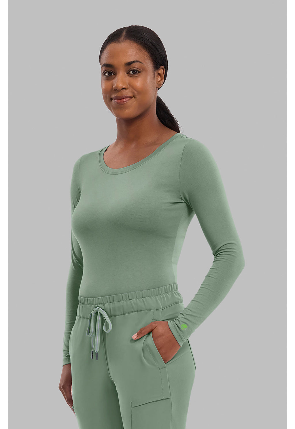 Knits 5047 Women's Melissa Scrub Top Acadia Green