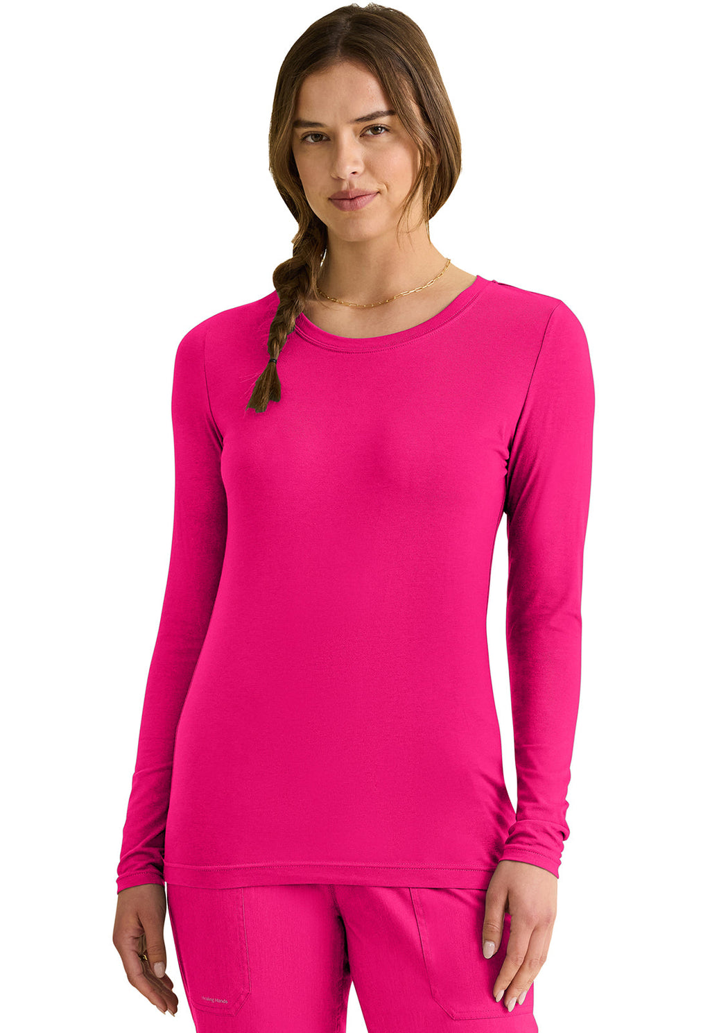 Knits 5047 Women's Melissa Scrub Top Carnation Pink