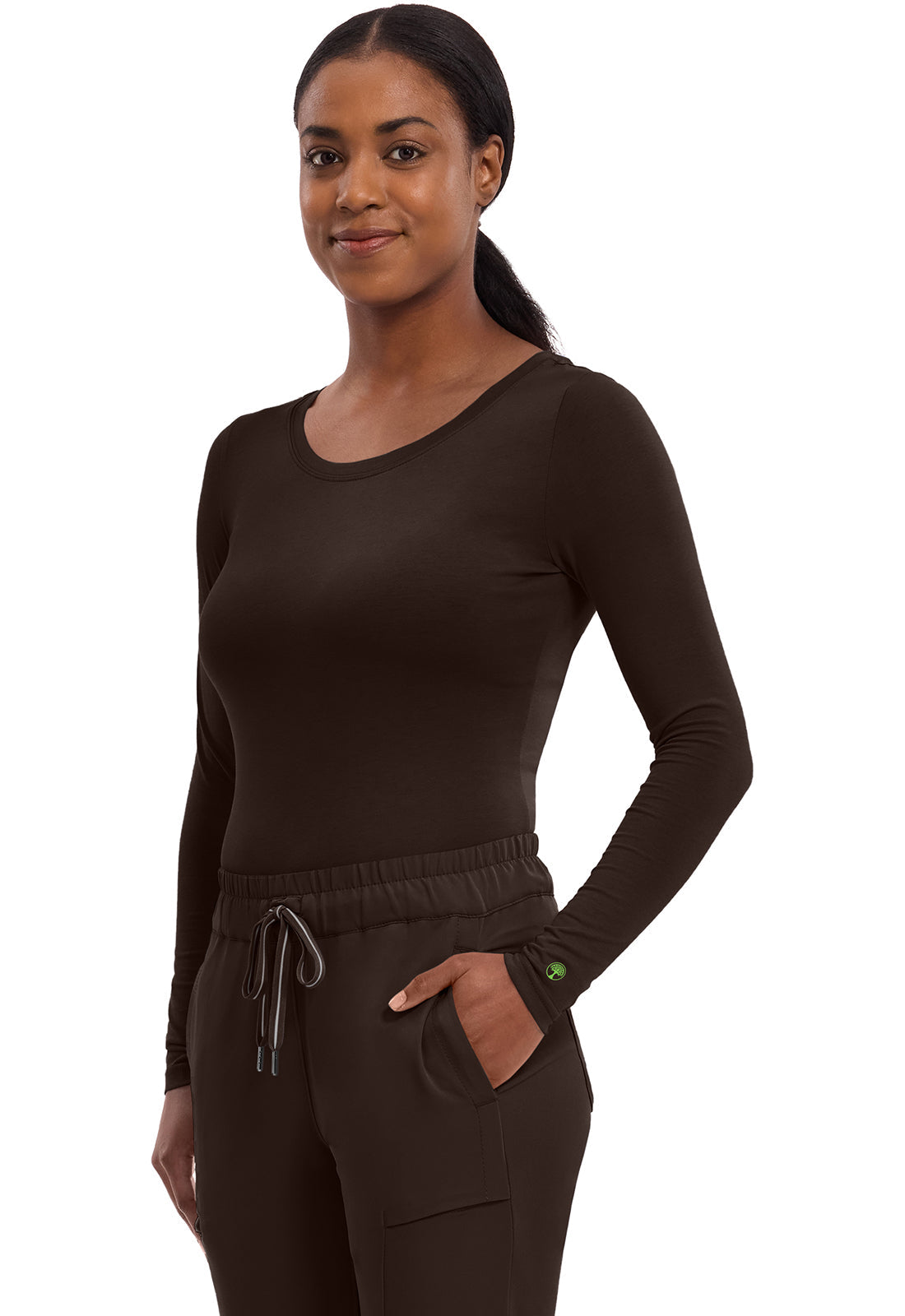 Knits 5047 Women's Melissa Scrub Top Dark Chocolate