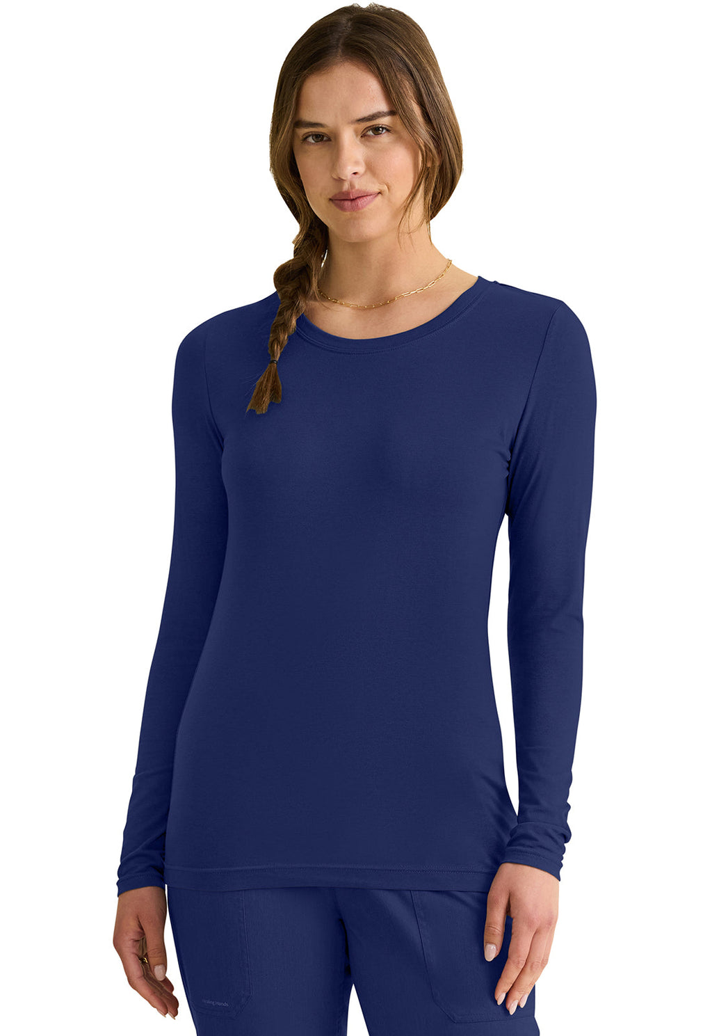 Knits 5047 Women's Melissa Scrub Top Navy