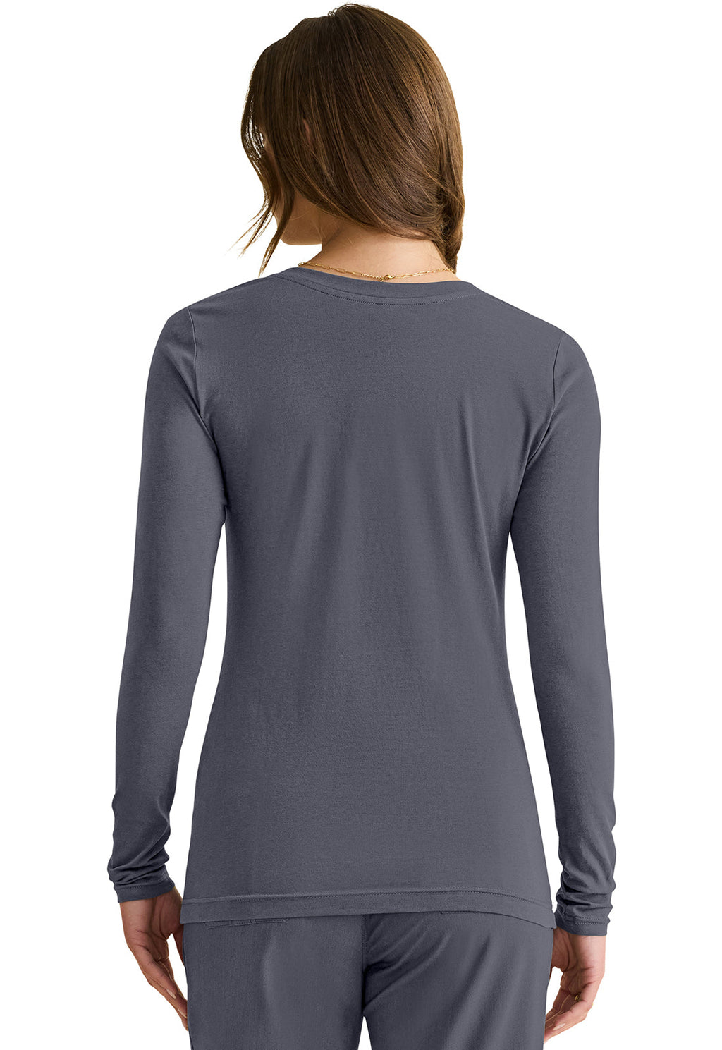 Knits 5047 Women's Melissa Scrub Top Pewter
