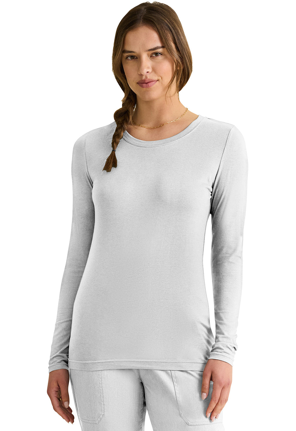 Knits 5047 Women's Melissa Scrub Top White