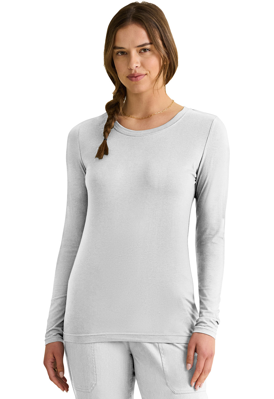 Knits 5047 Women's Melissa Scrub Top White