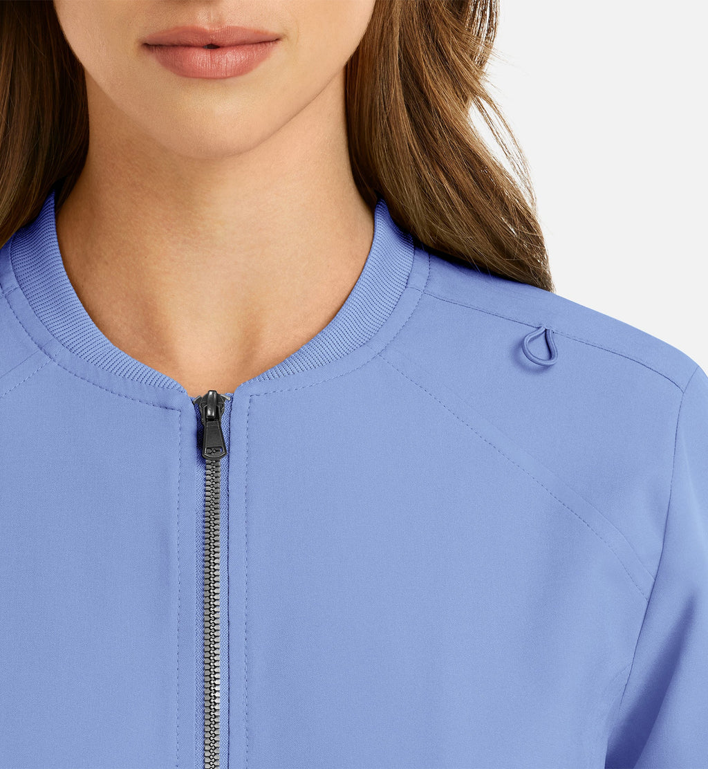Momentum 5061 Women's Full Zip Bomber Jacket Ceil Blue