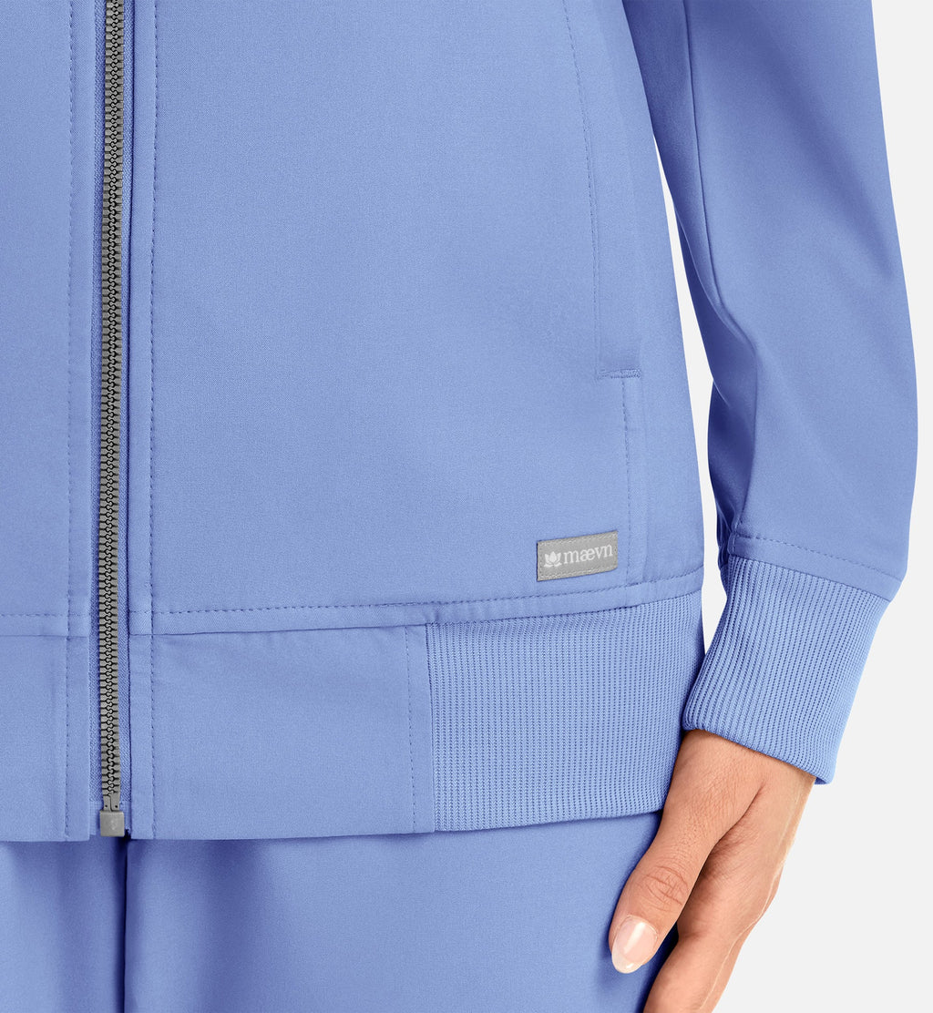 Momentum 5061 Women's Full Zip Bomber Jacket Ceil Blue