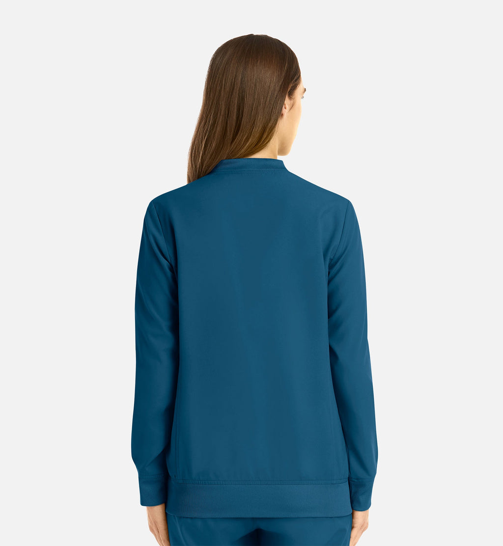 Momentum 5061 Women's Full Zip Bomber Jacket Caribbean Blue