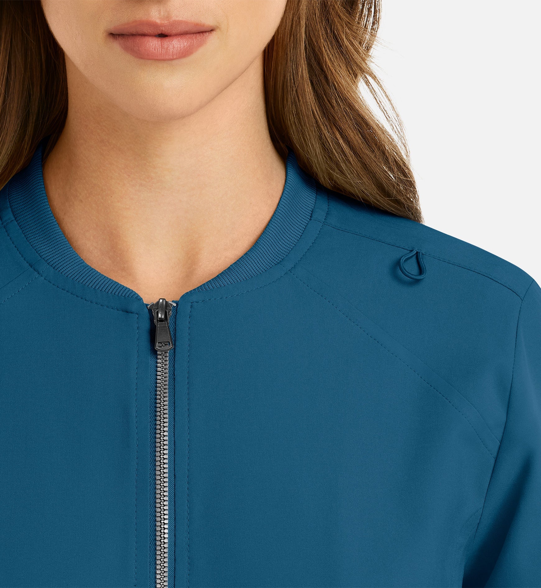 Momentum 5061 Women's Full Zip Bomber Jacket Caribbean Blue